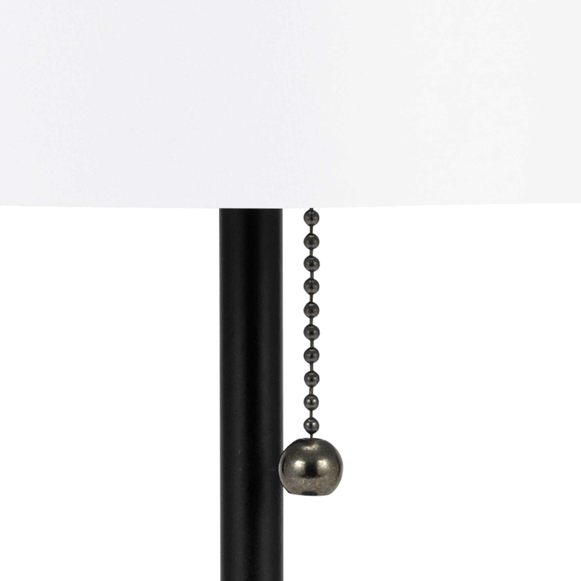 Catalina Lighting 21453-001 Modern Black Accent Table Lamp - 19 Inch LED Desk Lamp for Office, Dorm, Bedroom & Nightstand Reading Light (Bulb Not Included) - Perfect for Home Office, Study Room & Bedside Lighting