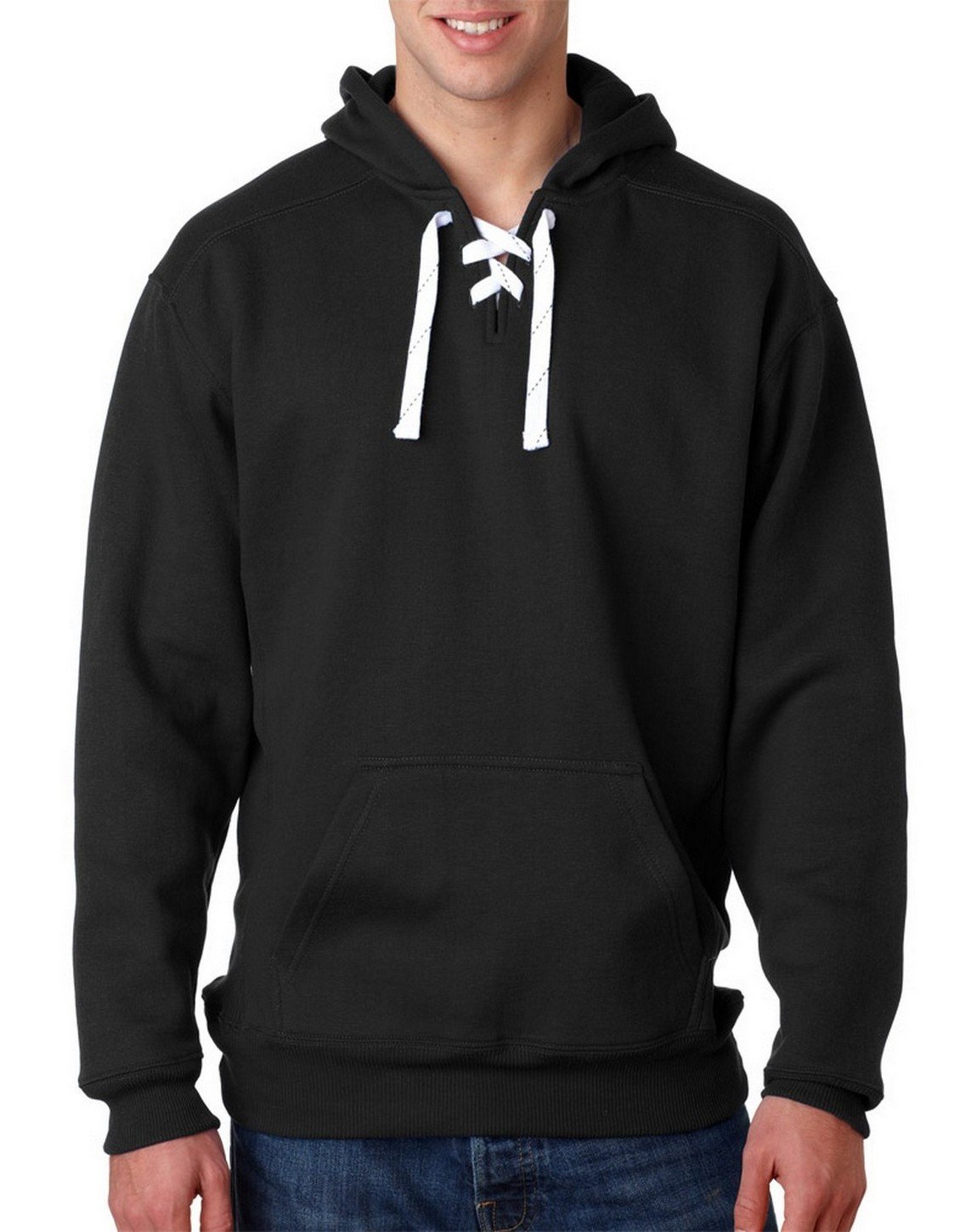 J. America J8830 Hockey Hooded Sweatshirt - Men's Warm Pullover Hoodie for Hockey Fans - Perfect for Games, Training & Casual Wear