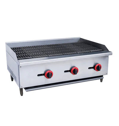Cookline CCB 36 36-Inch Commercial Gas Countertop Radiant Charbroiler Grill - Perfect for Restaurants, Diners & Outdoor BBQ Cooking