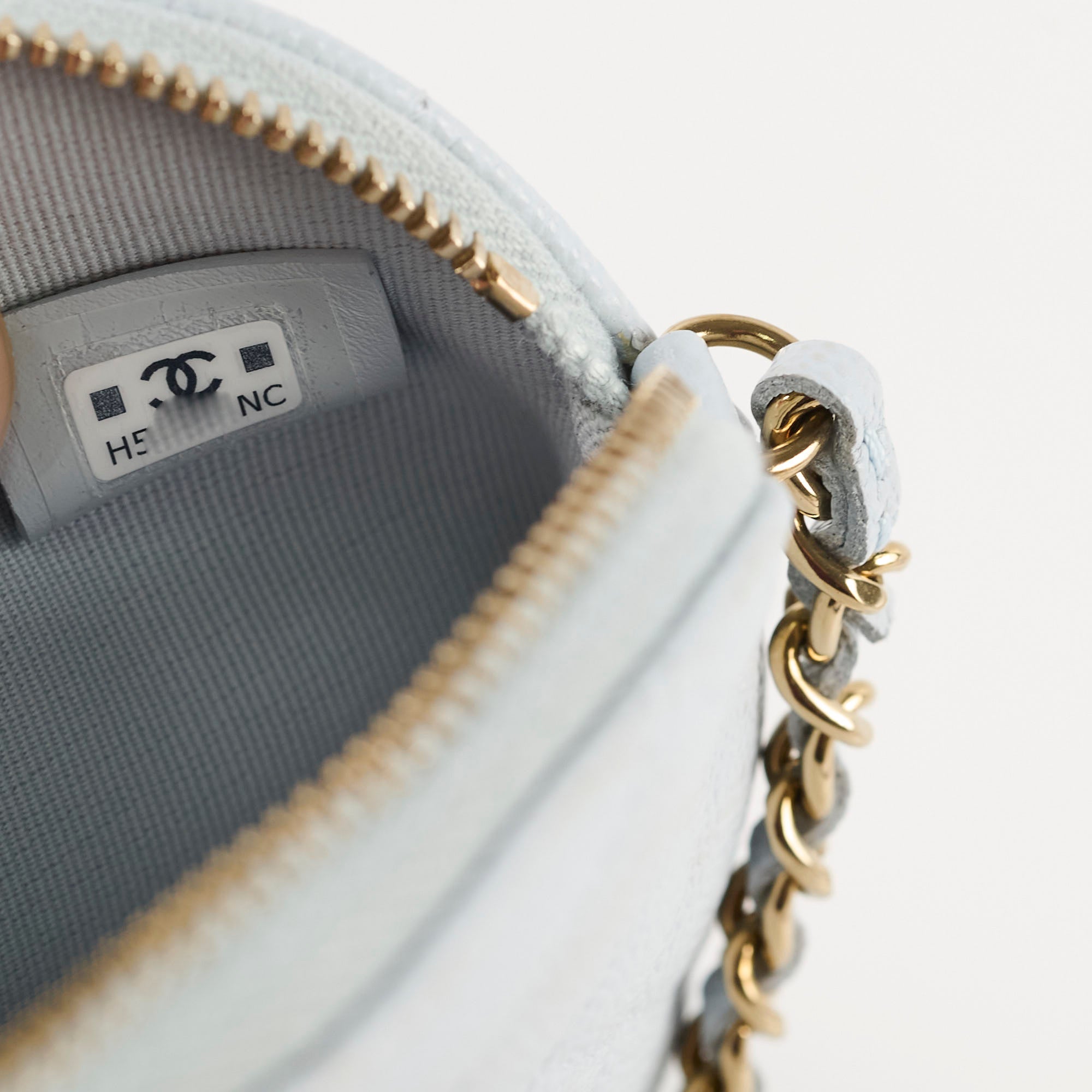 Chanel Caviar Leather Mini Crossbody Bag in Light Blue - Authentic with Microchip - Perfect for Everyday Use, Travel & Special Occasions