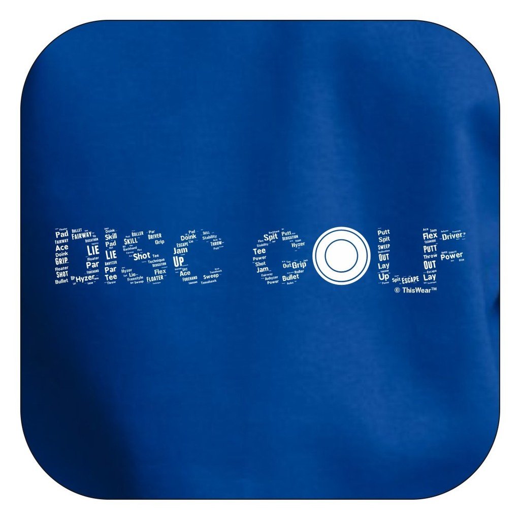 ThisWear Disc Golf Word Collage Hoodie - Premium Gift for Disc Golf Players & Fans - Perfect for Tournaments, Casual Wear & Outdoor Activities