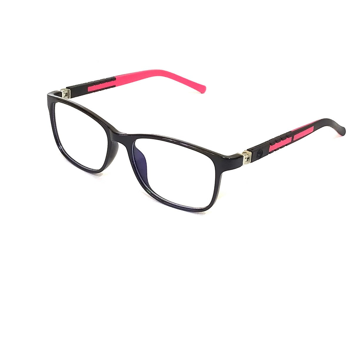 Stylish Black & Red Square Blue Light Blocking Glasses for Kids Ages 6-10 | Anti-Eye Strain Computer Glasses for Online Learning & Gaming | Trendy Protective Eyewear for School & Home Use