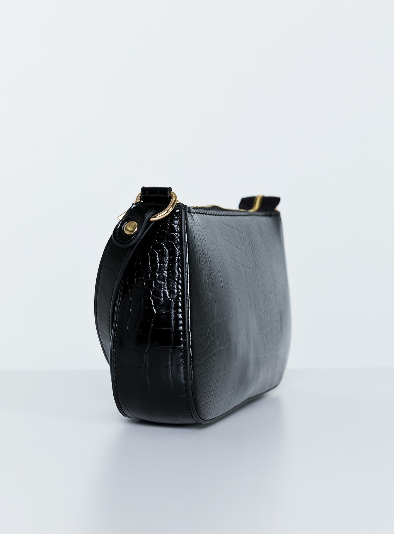Stylish Black Baguette Bag for Women - Trendy Crossbody Purse for Everyday Use, Work, and Night Out