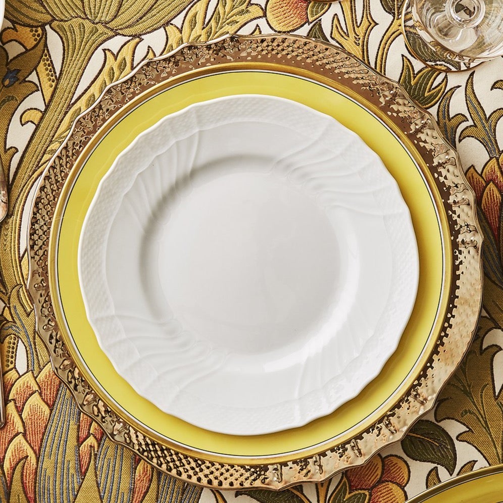 Vecchio Ginori White Salad and Dessert Plate Set - Elegant Dinnerware for Fine Dining, Parties & Home Decor