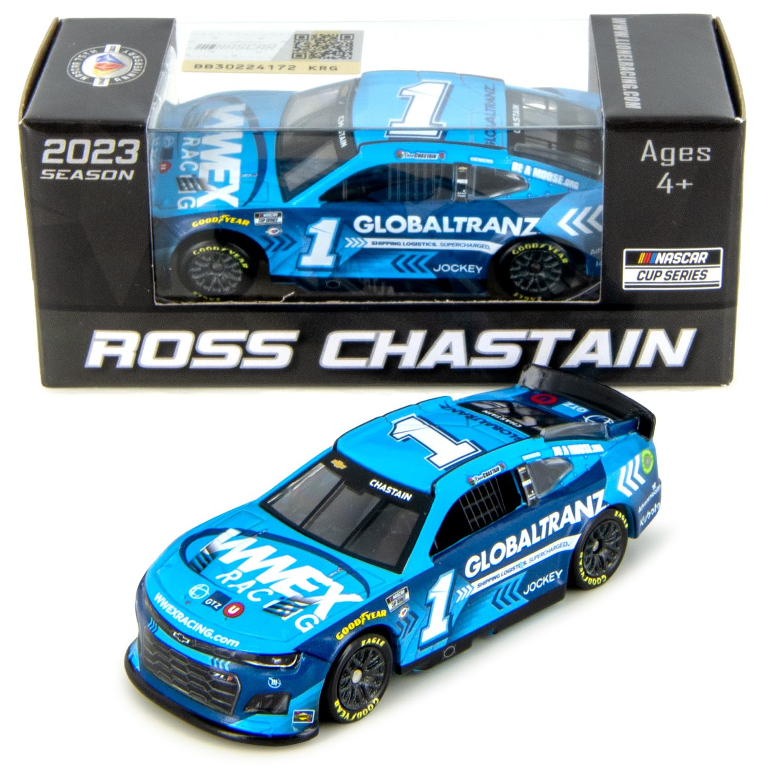 Lionel Racing Ross Chastain 2023 WWEX GlobalTranz 1:64 Scale Diecast Model Car - Collectible NASCAR Racing Replica for Display, Gifts & Racing Enthusiasts