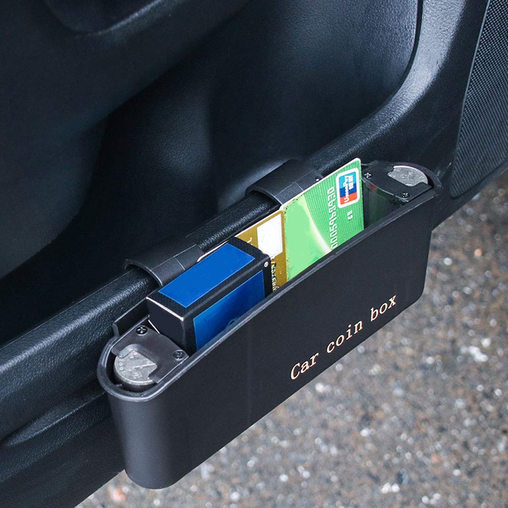 Plastic Car Phone Holder & Storage Organizer - Multi-Use Car Door Pocket Organizer with Trash Bin - Perfect for Car Accessories, Road Trips & Daily Commute