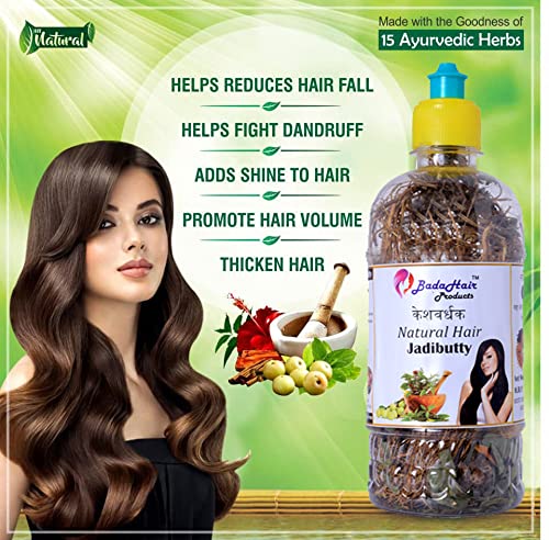 BADAHAIR® Herbal Hair Oil for Hair Growth & Dandruff Control - Natural Ayurvedic Treatment with 21 Herbs (65g) - Perfect for Daily Scalp Massage & Hair Care Routine