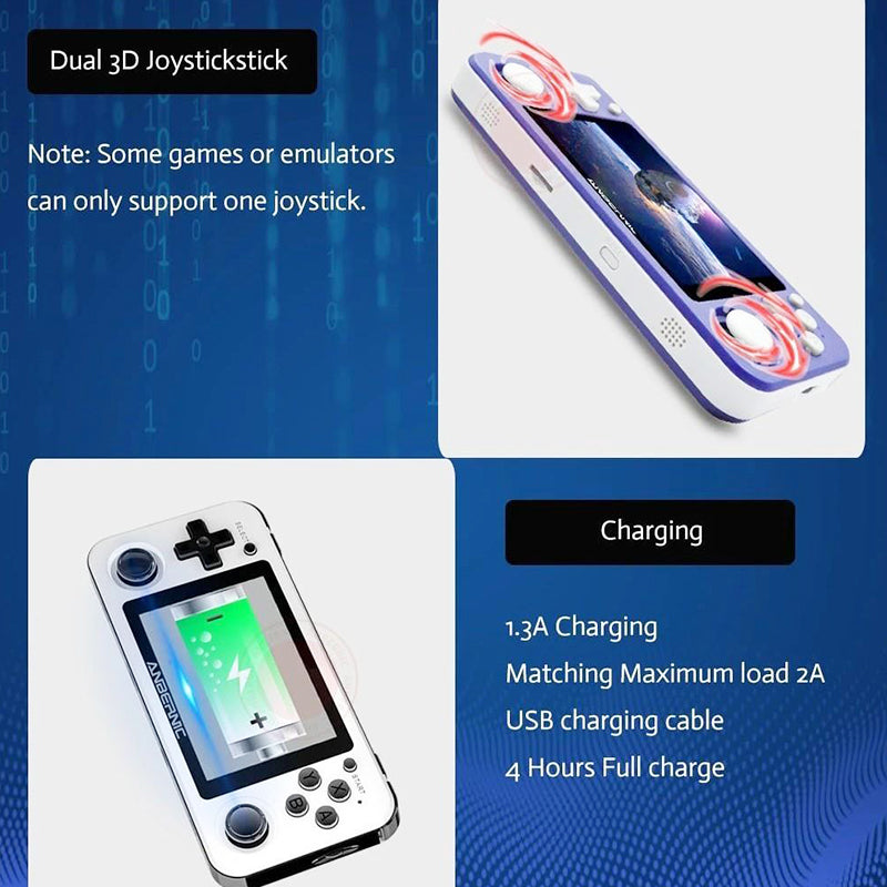 ANBERNIC RG351P Retro Handheld Game Console - Portable 3.5 Inch IPS Screen, Supports 5000+ Classic Games - Perfect for Travel, Commuting & Gaming Enthusiasts