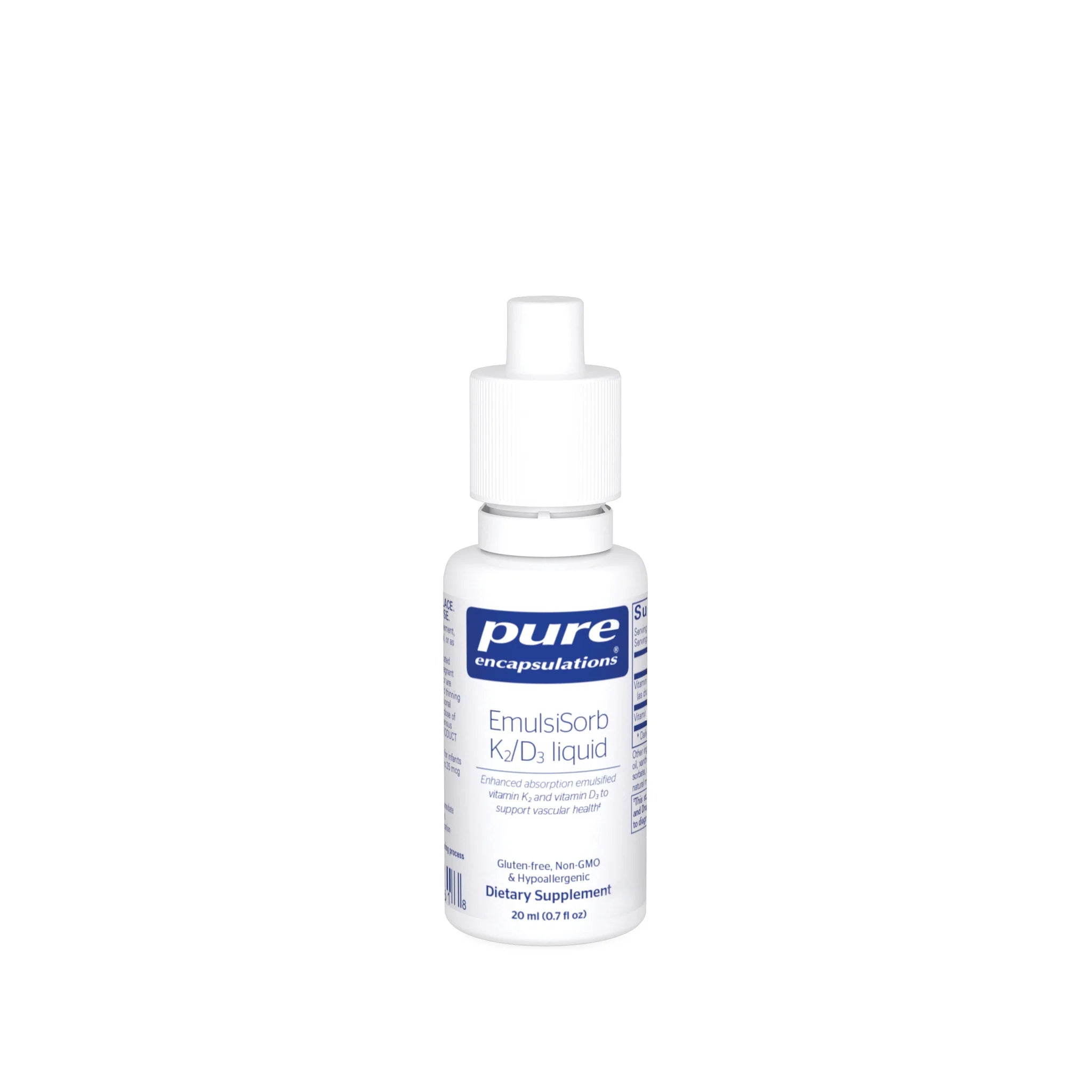 Emulsisorb K2/D3 Liquid Supplement - High Absorption Vitamin K2 & D3 Drops for Bone & Heart Health - Supports Immune System & Calcium Absorption - Perfect for Daily Wellness & Dietary Needs