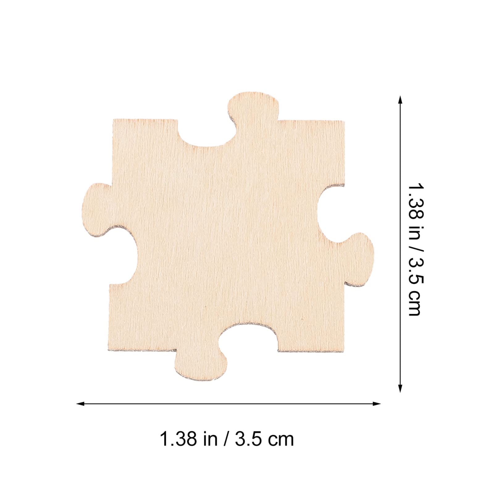 100Pcs Unfinished Wooden Puzzle Pieces - DIY Blank Wood Puzzle for Kids Arts & Crafts, Classroom Activities, Learning Tools - Perfect for Creative Projects, Educational Games, and Family Bonding Time