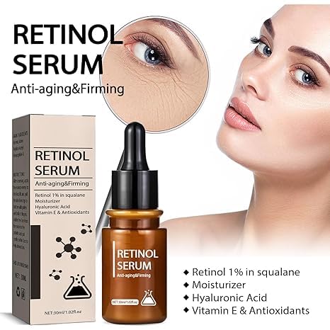 Biophotonix Retinol Anti-Aging Serum for Face - Hydrating & Moisturizing Treatment to Reduce Fine Lines & Wrinkles, Clock-Back Skincare Solution (2 Pack) - Perfect for Night Routine & Mature Skin Care Regimen