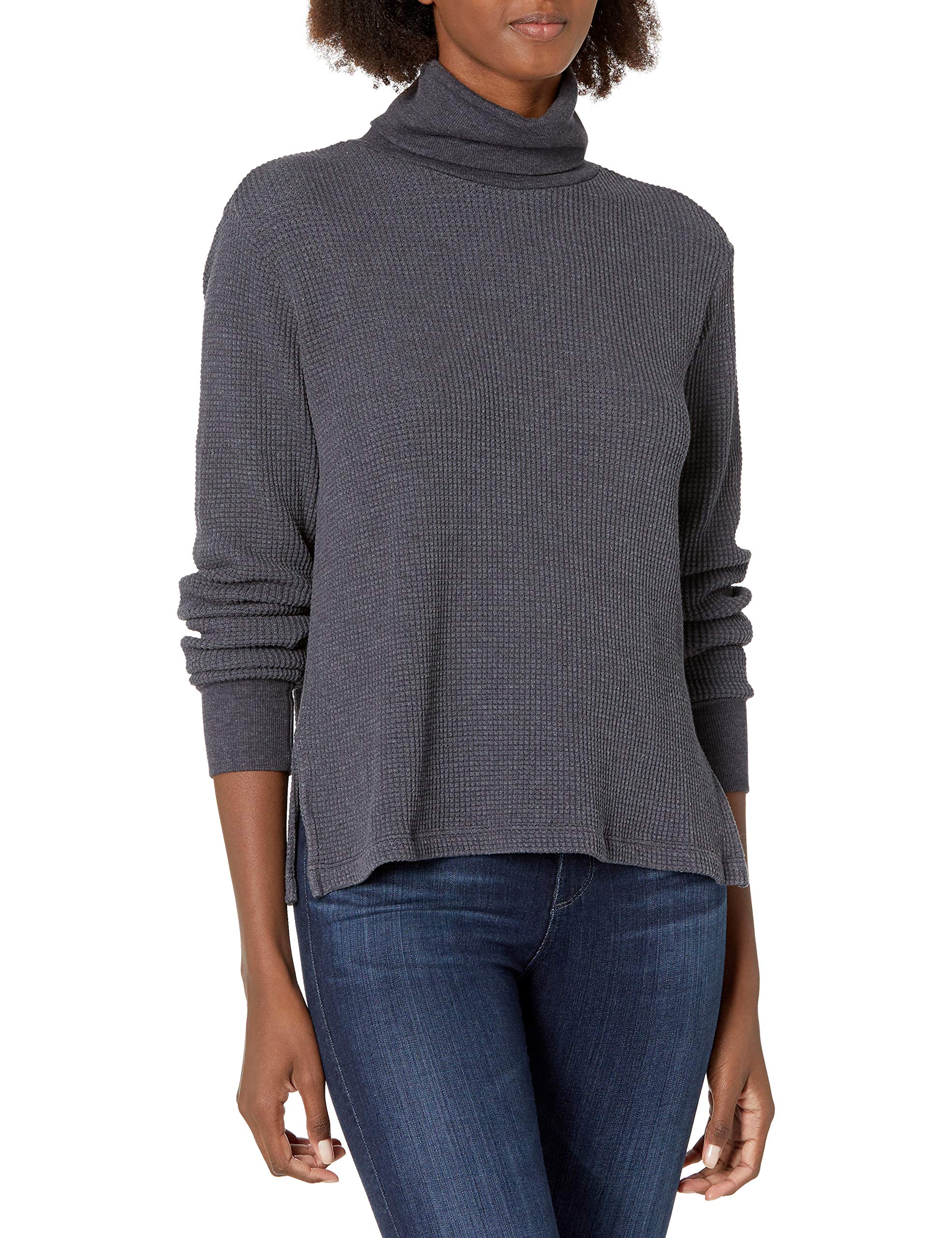 Velvet Women's Cailin Waffle Turtleneck Sweater - Soft Winter Knit Top for Casual Wear, Office & Date Nights