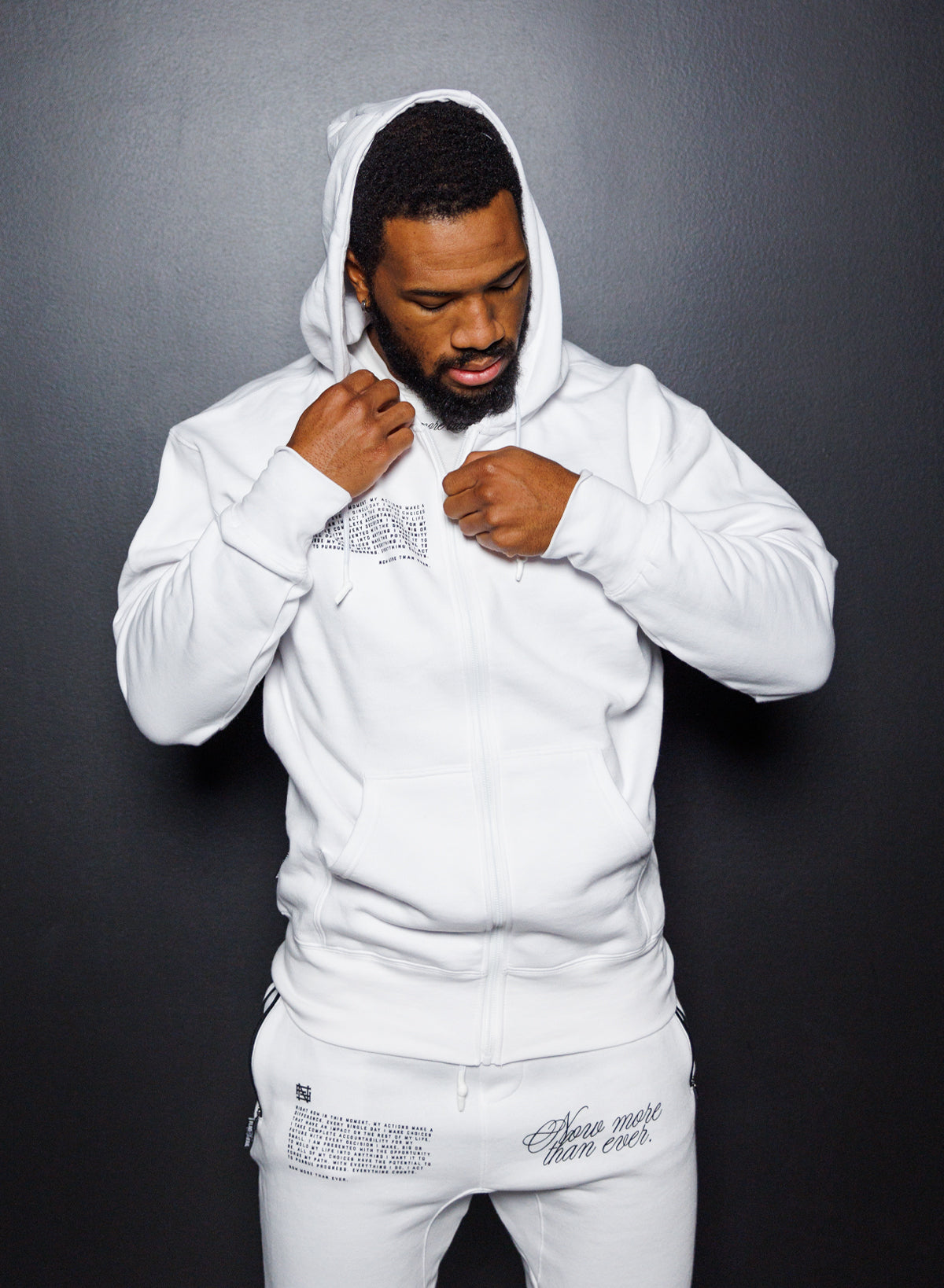 More Than Ever Zip Up Hoodie - White | Stylish & Comfortable Pullover for Casual Wear & Outdoor Activities