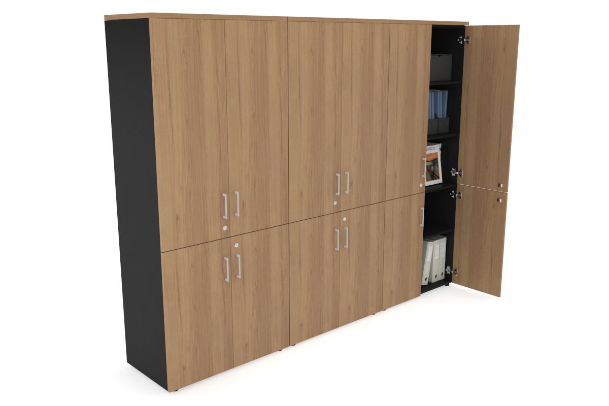 Large Storage Cabinet with Small & Medium Doors - 2400W x 1870H x 450D - Perfect for Office, Warehouse, and Retail Store Organization