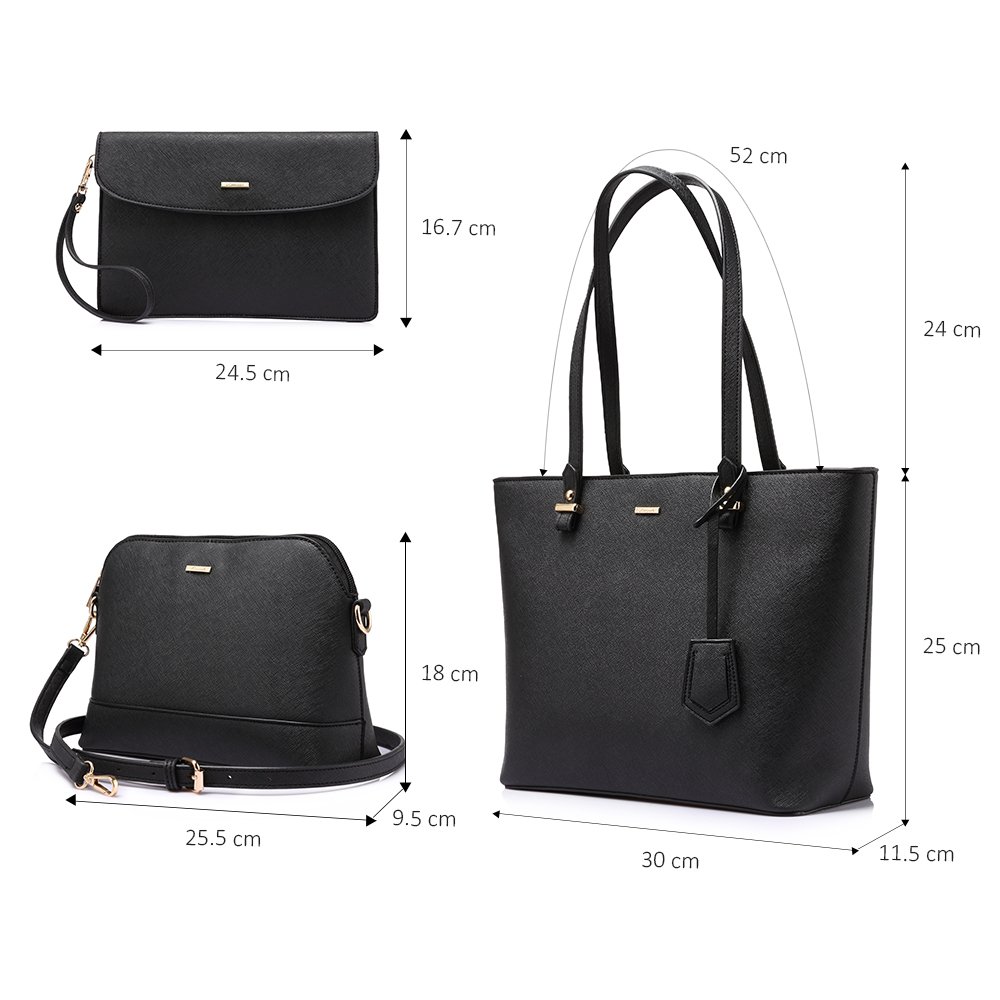 LOVEVOOK Women's Handbags Set - 3 Piece Shoulder Bag, Tote & Satchel Purse for Everyday Use, Work & Travel | Stylish & Durable Hobo Bags