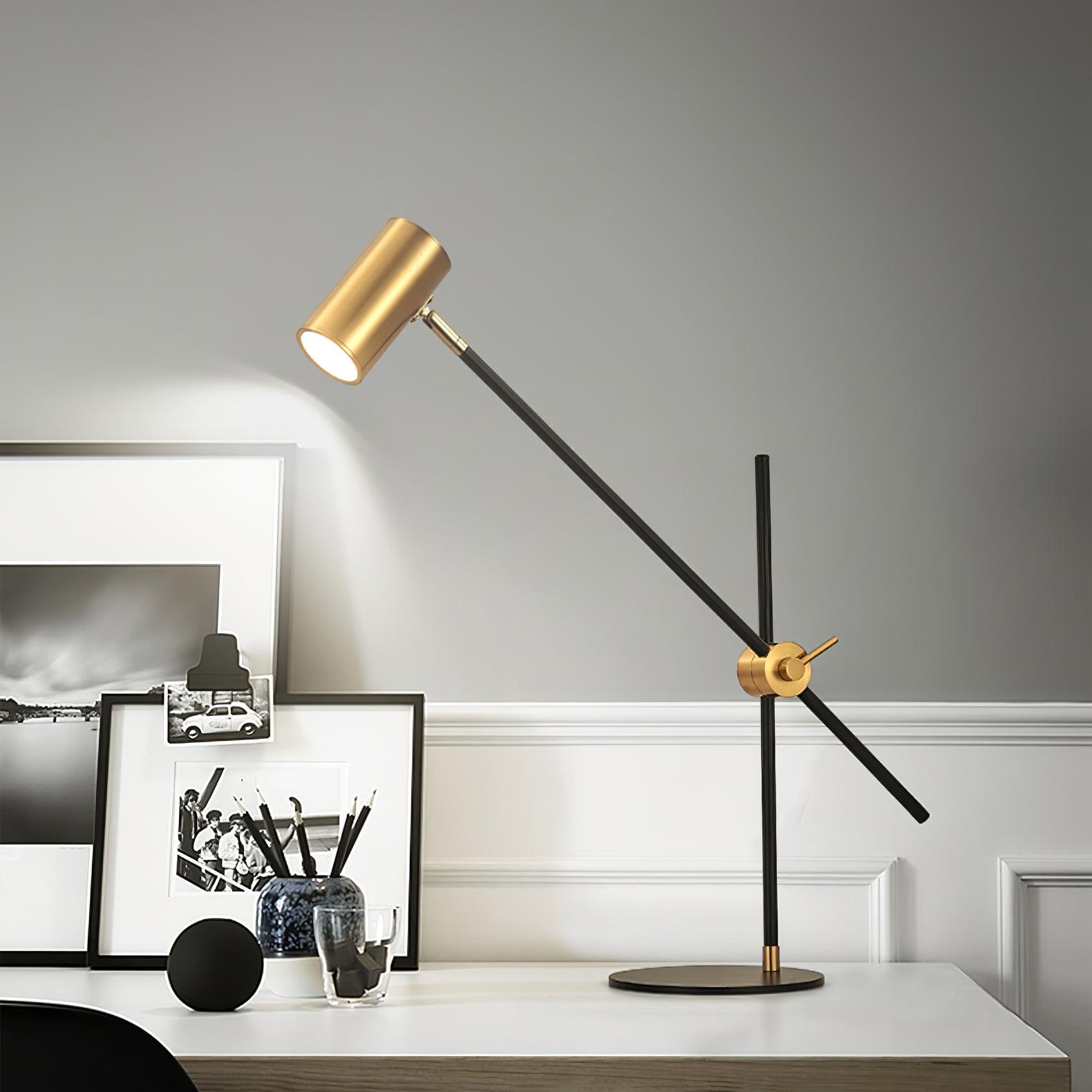Modern LED Table Lamp - Adjustable Brightness & USB Charging Port for Bedroom, Office & Living Room - Perfect for Reading, Working & Relaxing