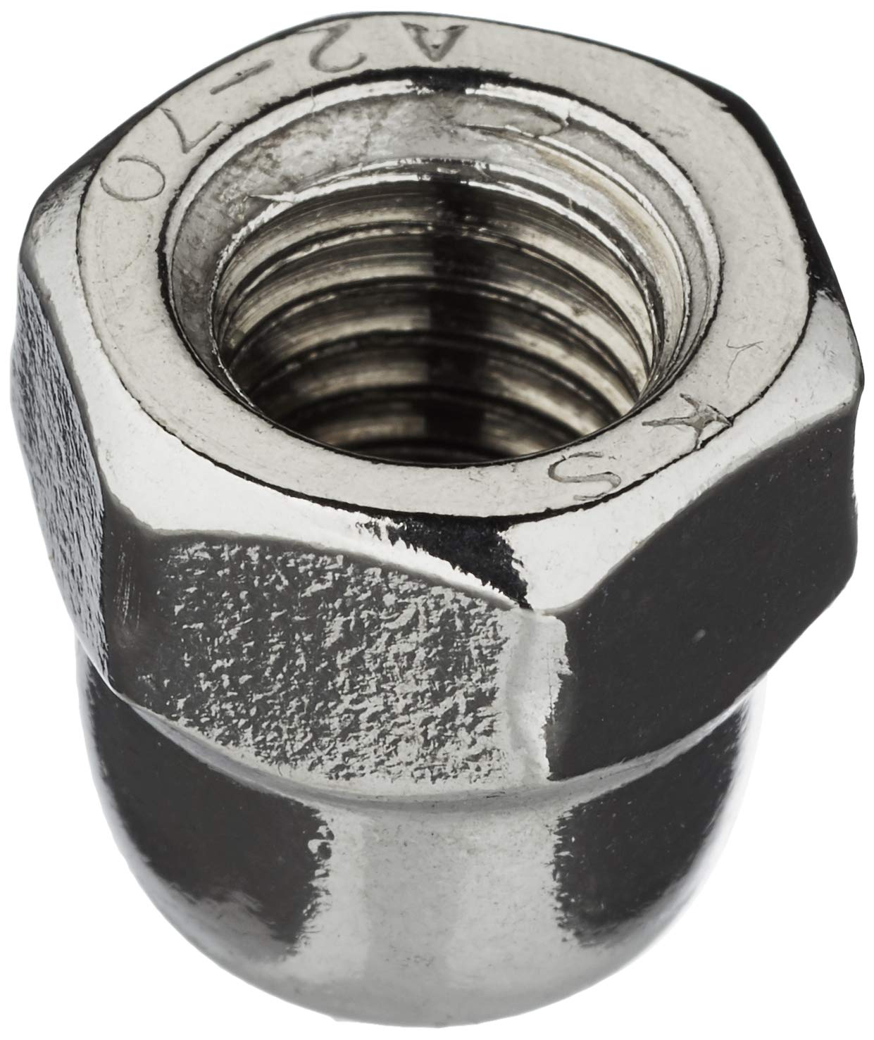 25-Pack M8 Stainless Steel A2 Hex Cap Nuts - DIN1587 Standard High Shape for Automotive, Machinery & Construction Projects - Weather Resistant Fasteners for Outdoor Use