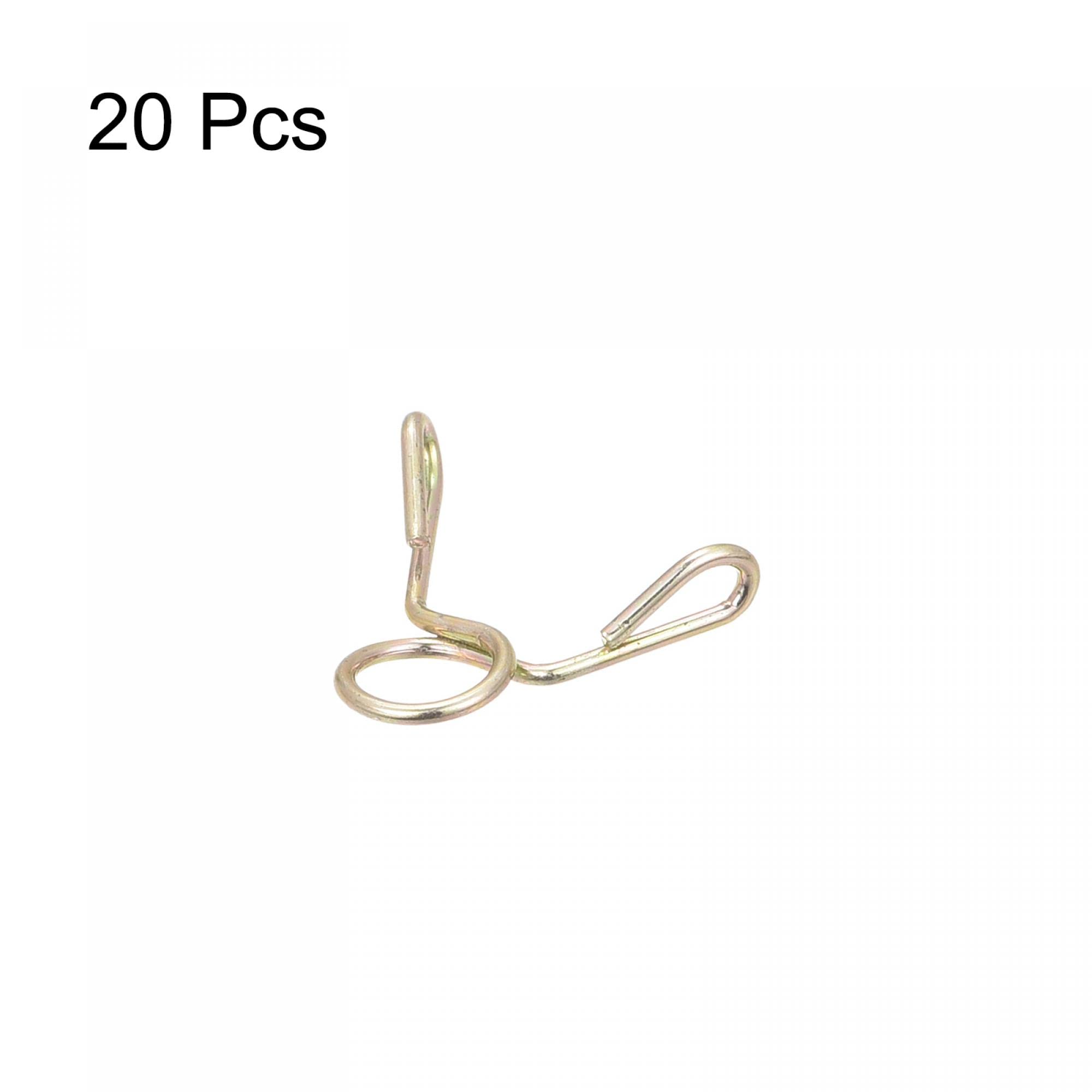 20pcs 4mm ID Fuel Line Hose Clips for 5-5.5mm OD - 65Mn Steel Spring Hose Clamps for Motorcycle, Scooter, Car & Water Pipe Air Tubing - Durable Automotive & Plumbing Repair Accessories