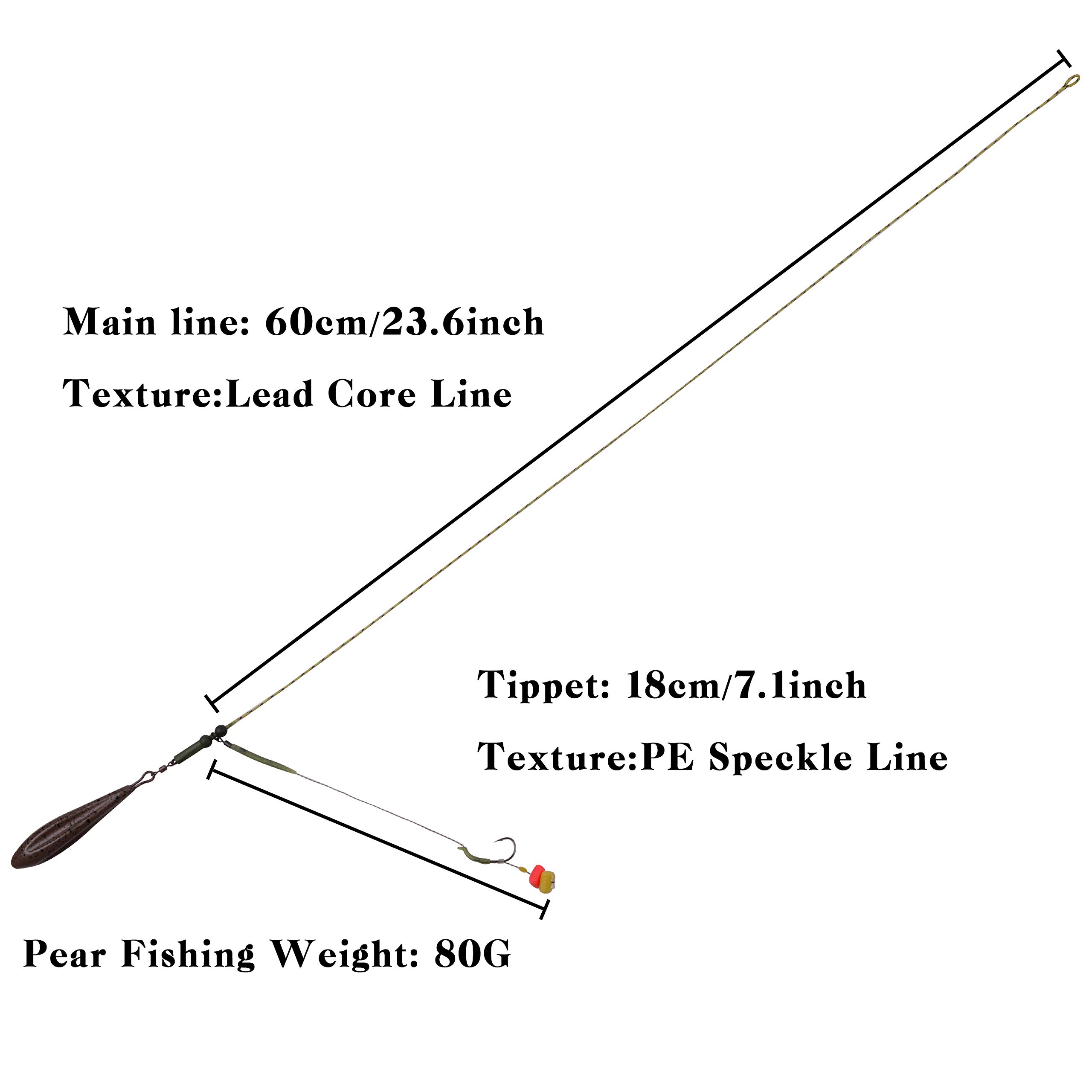 Carp Fishing Rigs Kit with Sinkers & Hooks for Freshwater Angling