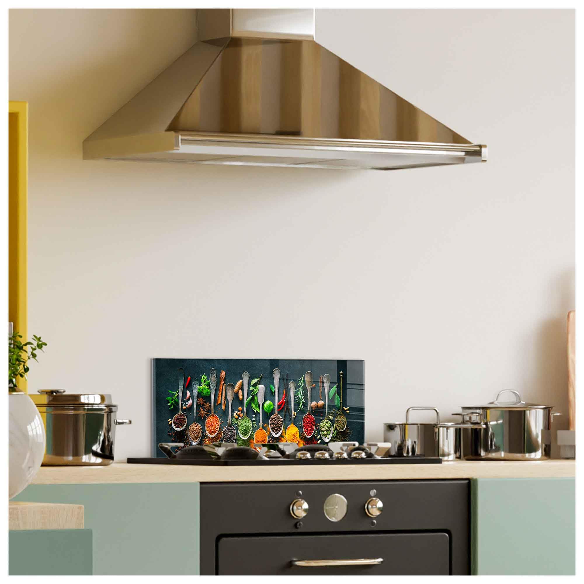 Tempered Glass Kitchen Backsplash - 12x25.5