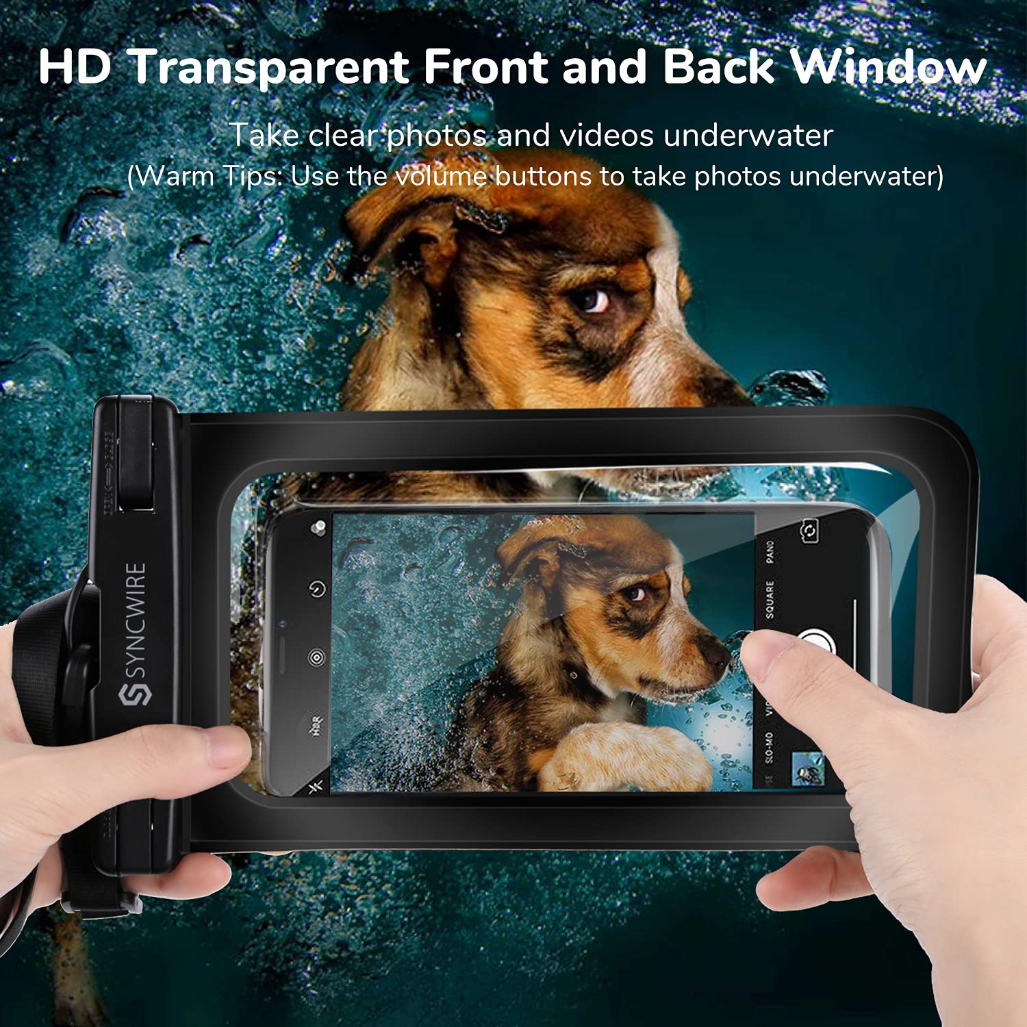 SYNCWIRE Waterproof Phone Pouch [2-Pack] - IPX8 Waterproof Phone Case Dry Bag with Lanyard for iPhone 15/14/13/12/11 Pro/XS/MAX/XR/X/8/7/6 & Samsung S23/S22/S20 (Fits Up to 7 Inch Phones) - Perfect for Swimming, Beach, Kayaking, and Outdoor Activities