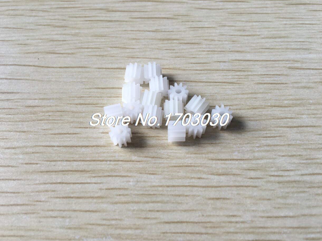 20-Piece White Plastic 10-Tooth Gear Set for Power Transmission - Perfect for Electrical Models, DIY Projects, and Robotics Applications