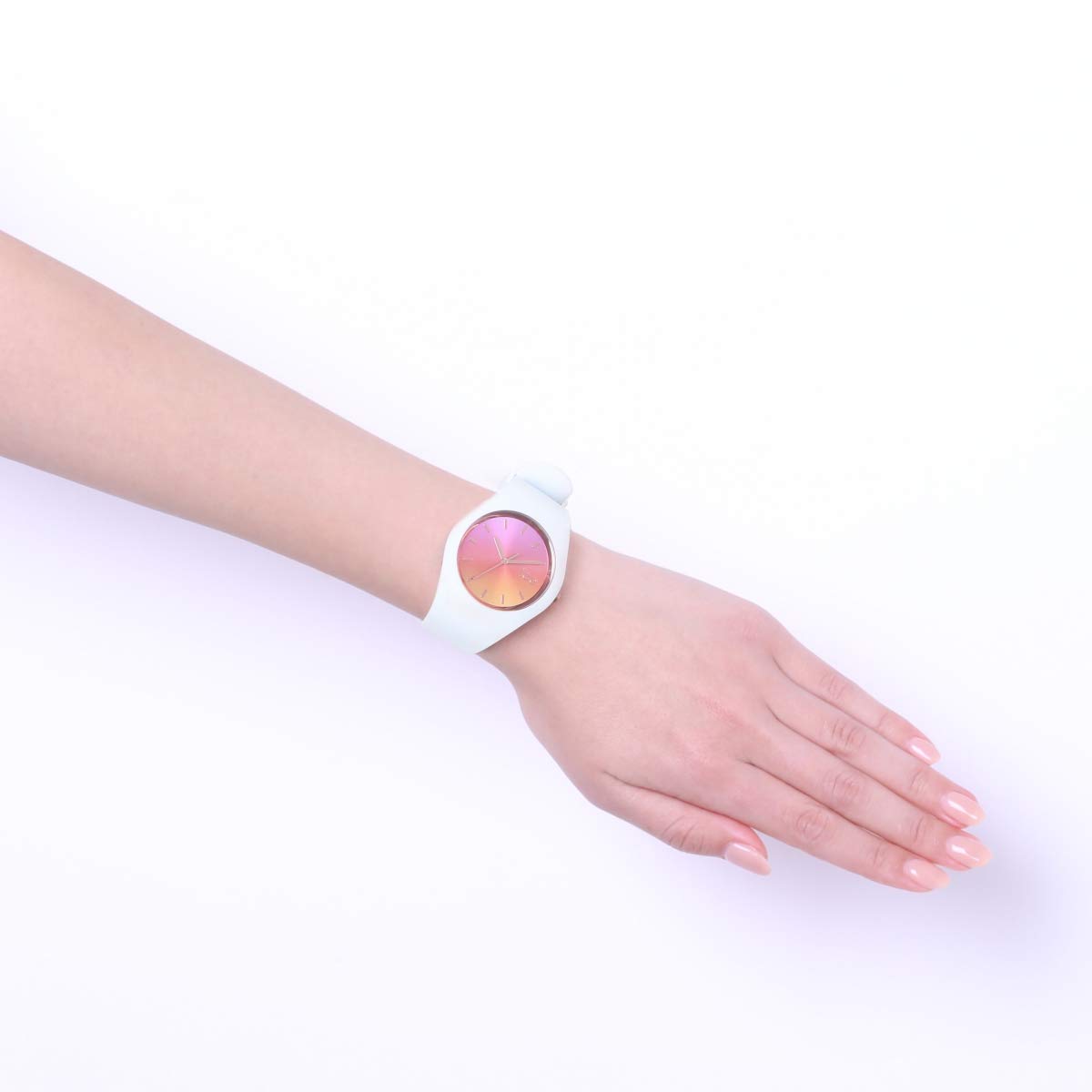 Ice-Watch ICE Sunset California - White Silicone Strap Watch for Women | Fashion Accessory for Casual, Office & Outdoor Activities