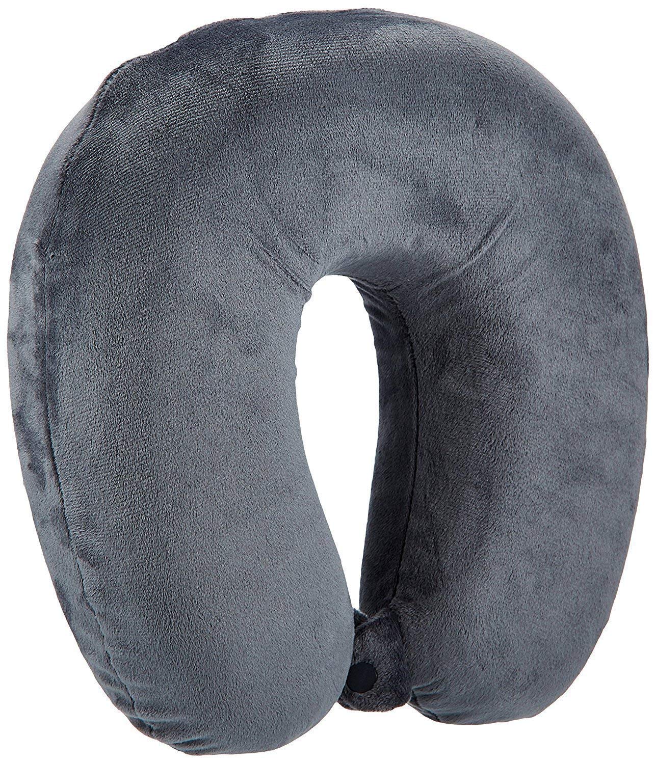 Jassi Neck Support Travel Pillow - Comfortable for Car, Train, Flight & Bus - Ergonomic Design for Neck Pain Relief - Perfect for Travel, Office & Home Use (Grey)