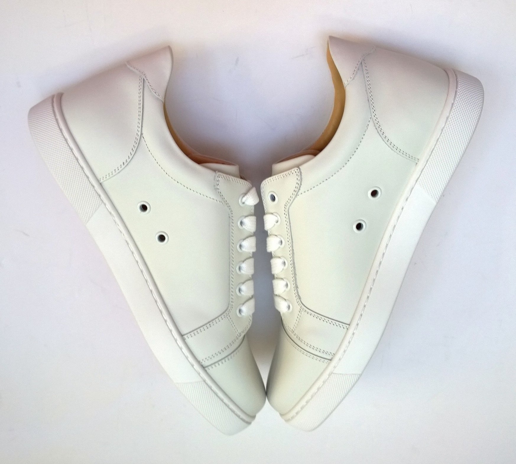 Christian Louboutin Vieira White Leather Sneakers - Women's Luxury Fashion Trainers - Perfect for Casual Wear, Date Nights & Street Style Outfits