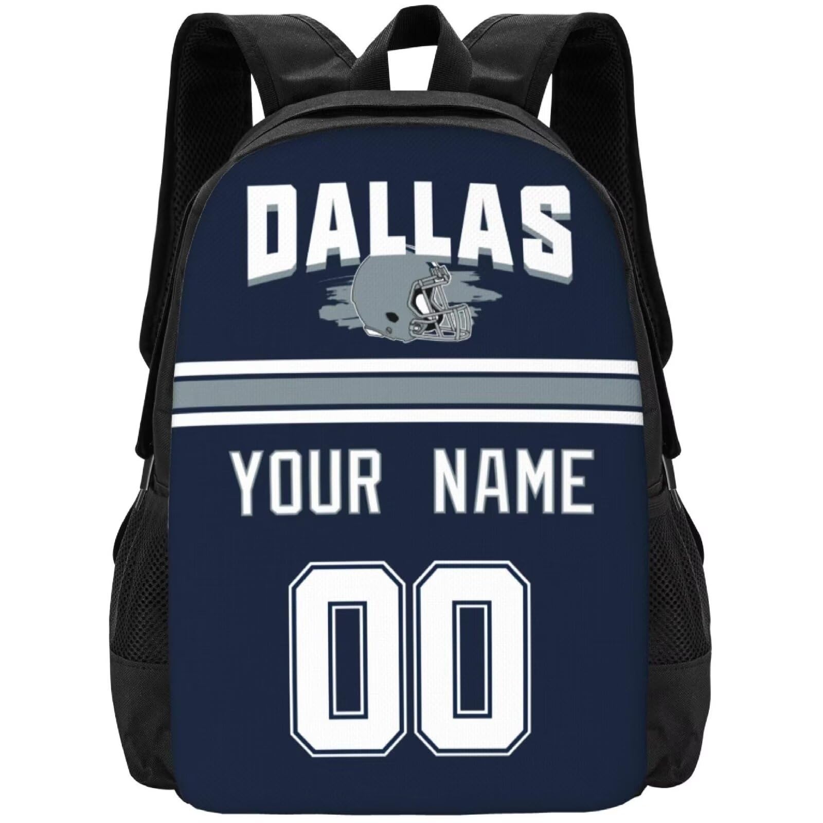 Custom Personalized Dallas Backpack with Name & Number - Stylish Unisex Gift for Men & Women - Perfect for Travel, Work & School