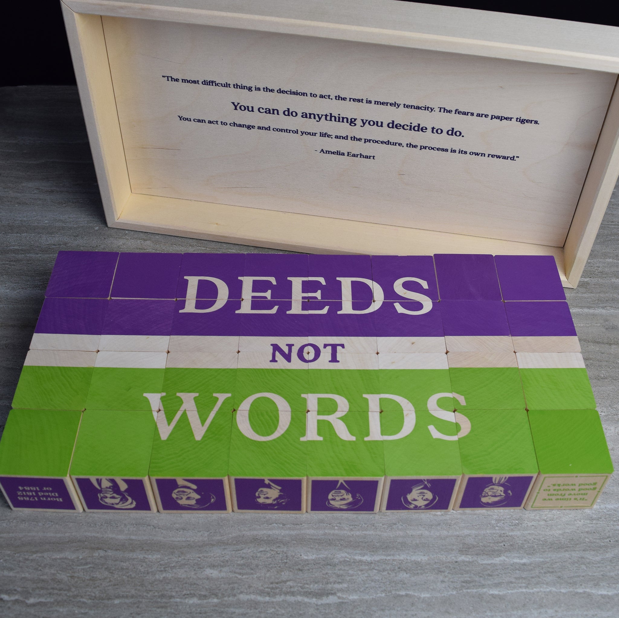 Women Who Dared Block Set - Inspirational Wooden Building Blocks for Kids | STEM Learning Toys, Educational Gifts for Girls & Boys | Perfect for Classroom, Playroom & Birthday Presents