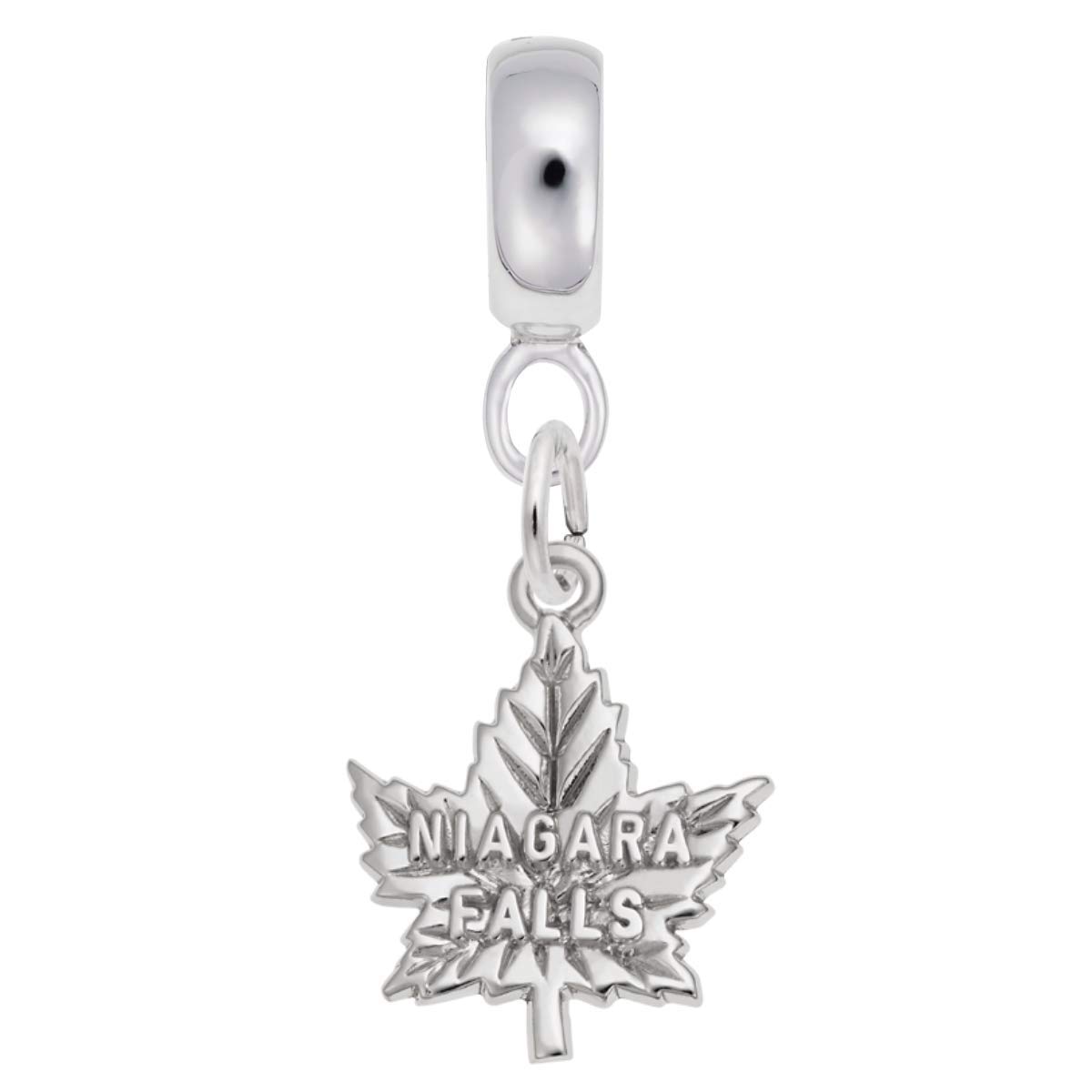 Niagara Falls Maple Leaf Charm Dangle Beads for Bracelets - Handmade Jewelry Supplies for DIY Bracelet Making, Perfect for Gifts & Canadian Souvenirs