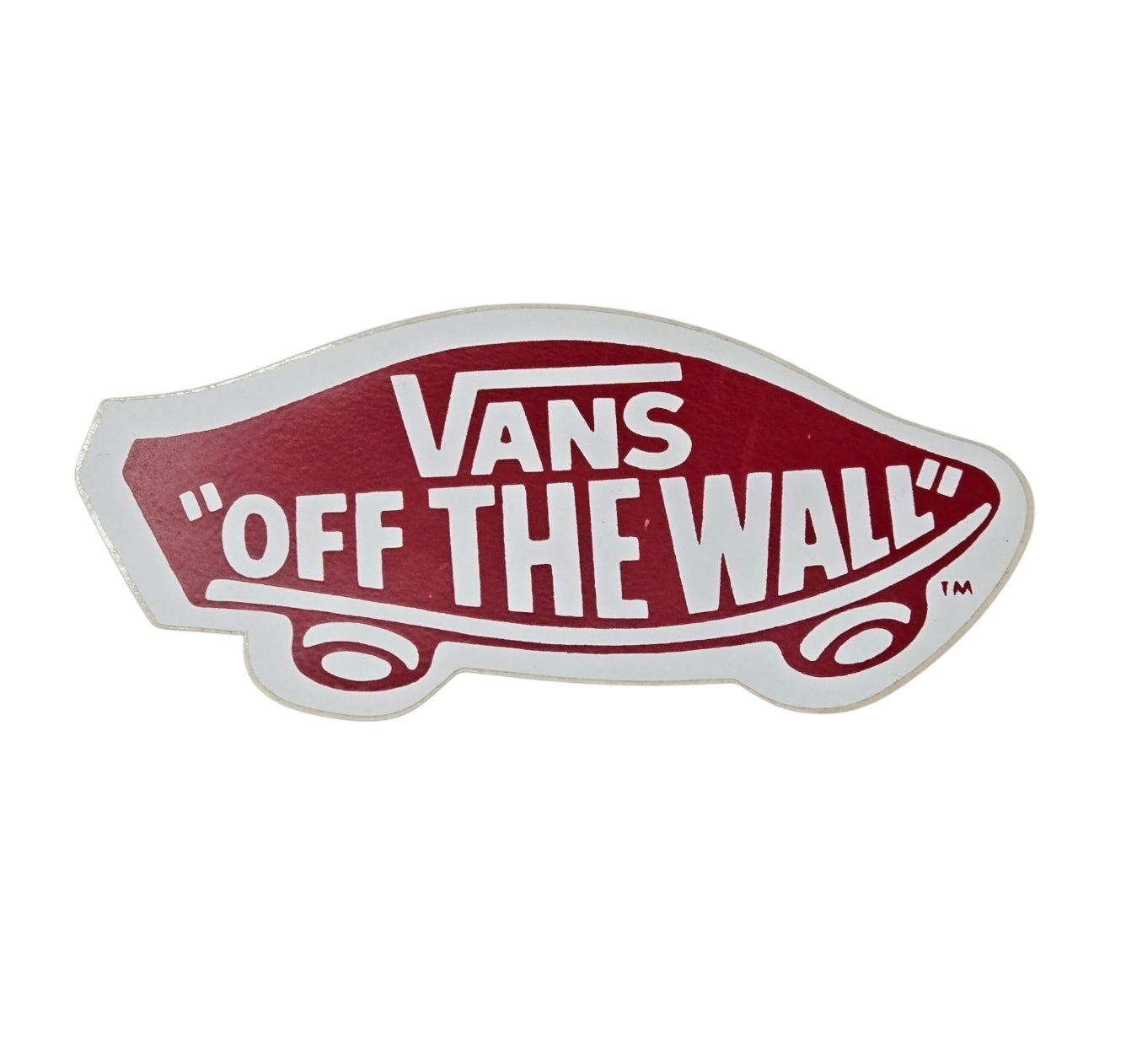 Vintage 80s VANS Off The Wall Stickers (Set of 6) - Retro Skateboard Decals for Laptops, Bikes & Skateboards - Classic Red Color