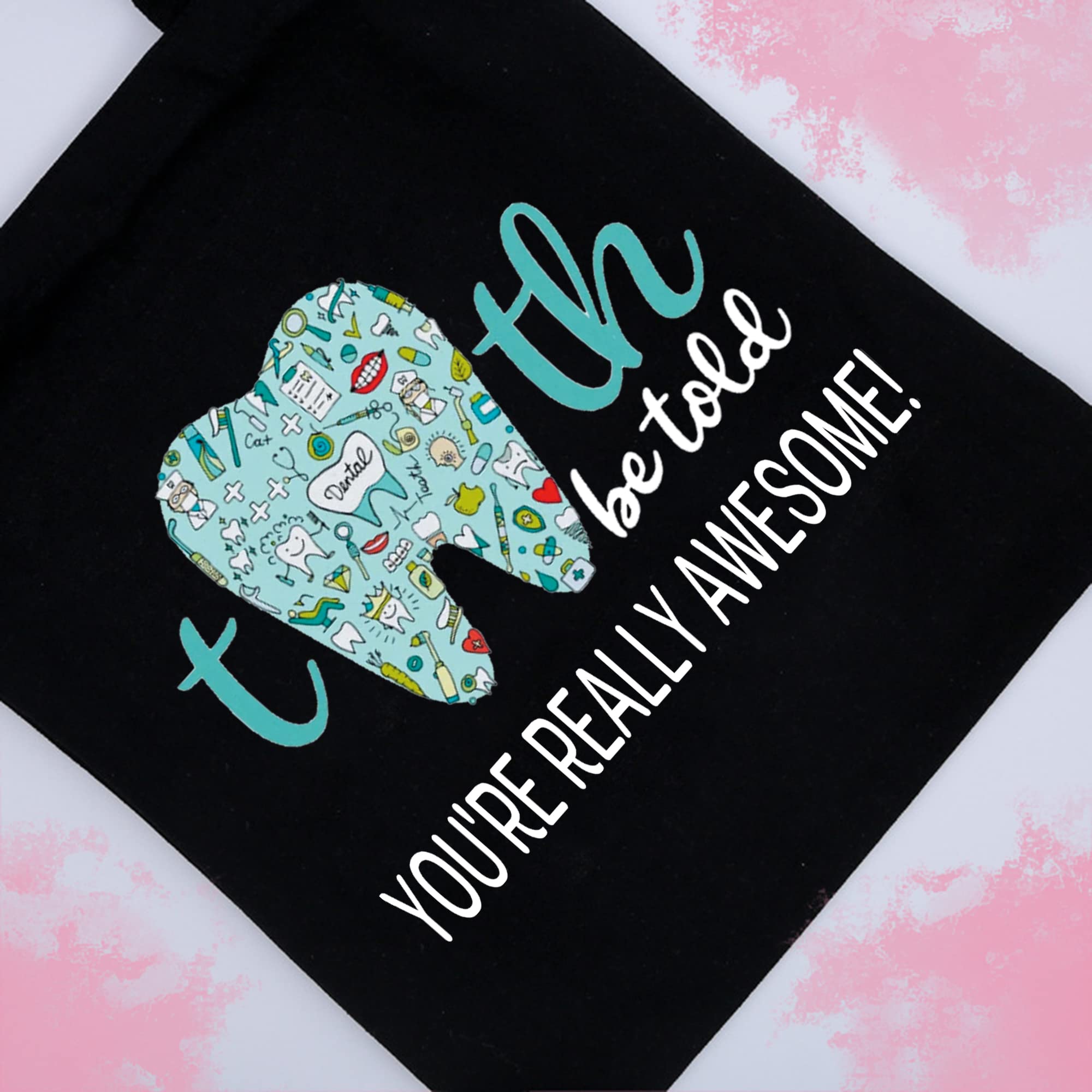 Dental Hygienist Gift Set - CMNIM Makeup Bag for Dentists & Dental Assistants - Perfect Graduation Gift - Tooth Be Told You're Really Awesome - Ideal for Dental Office, Travel & Professional Use