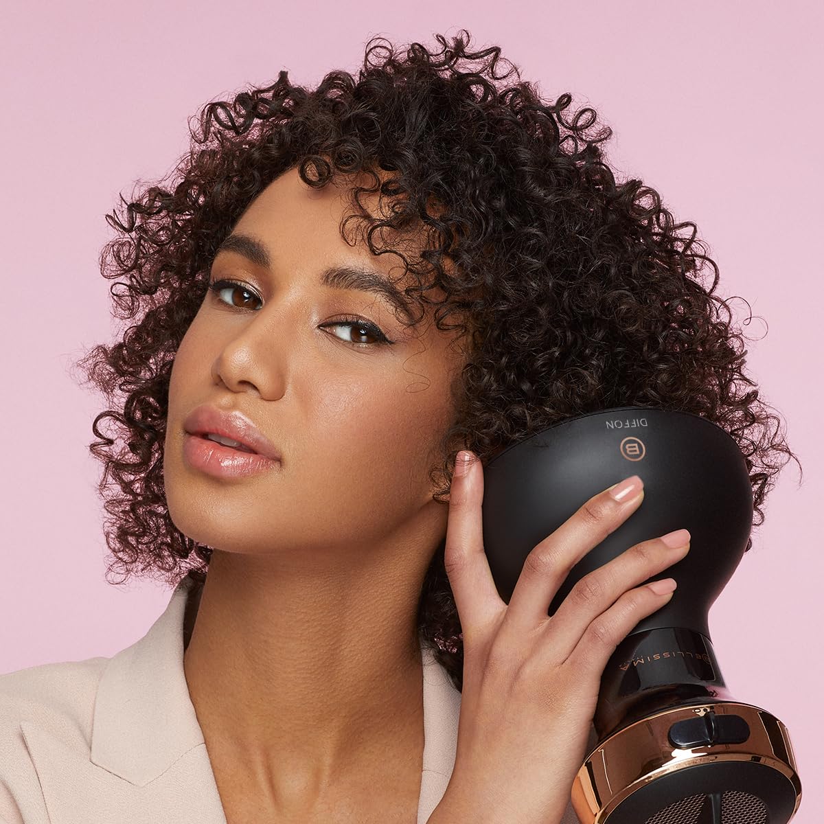 Ceramic Hair Diffuser for Curly Hair - Lightweight Hair Dryer Attachment with Argan Oil (DF1 5000) - Perfect for Salon & Home Styling, Travel-Friendly Hair Care Accessory