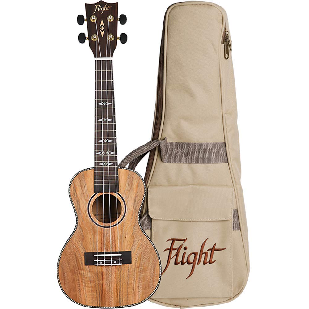 4-String Soprano Ukulele with Flight Case - DUC450MANGO - Perfect for Beginners, Travel & Beach Performances