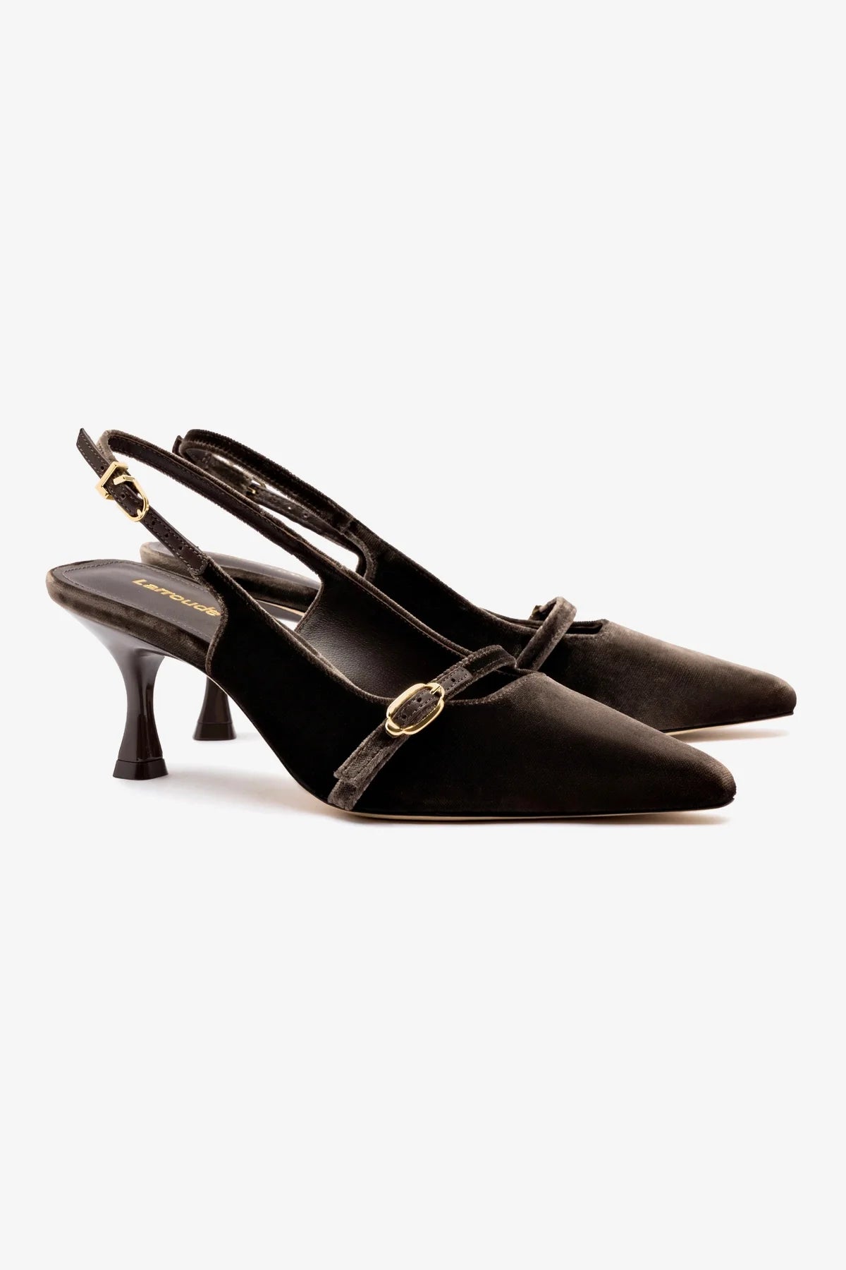 Ines Pump Women's High Heels in Expresso Velvet - Perfect for Office, Parties & Special Occasions
