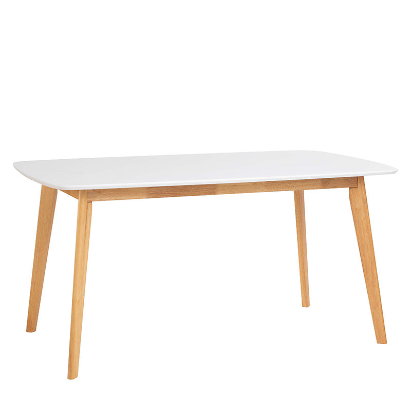 AIMON 150cm Dining Table - Natural & White Finish - Perfect for Kitchen, Dining Room, and Small Space Homes