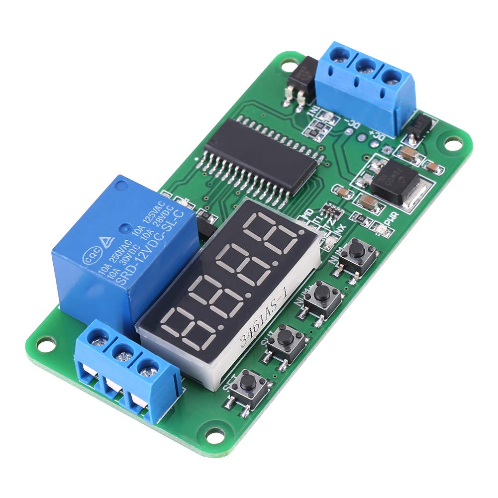 1 Channel LED Timer Switch Module - Multifunction Delay Timer Relay for Power Control & Automatic Energy Saving | Perfect for Home Automation, Lighting Control & DIY Projects