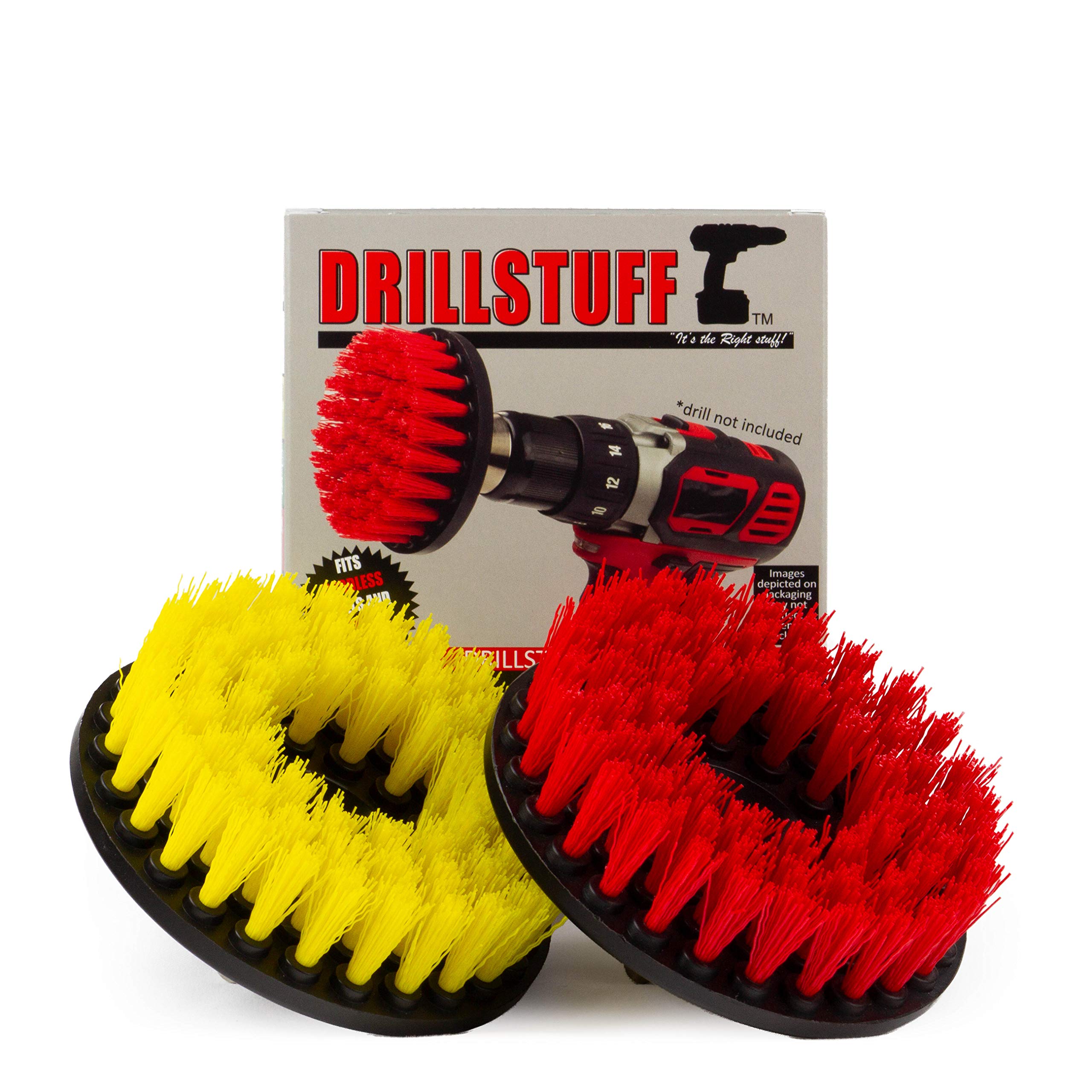 **Power Drill Brush Set - Multi-Surface Scrubber for Bathroom, Tile, Grout, Bathtub & Floor Cleaning - Stain Remover for Hard Water, Concrete & Outdoor Use - Perfect for Shower, Deck & Bird Bath Maintenance**