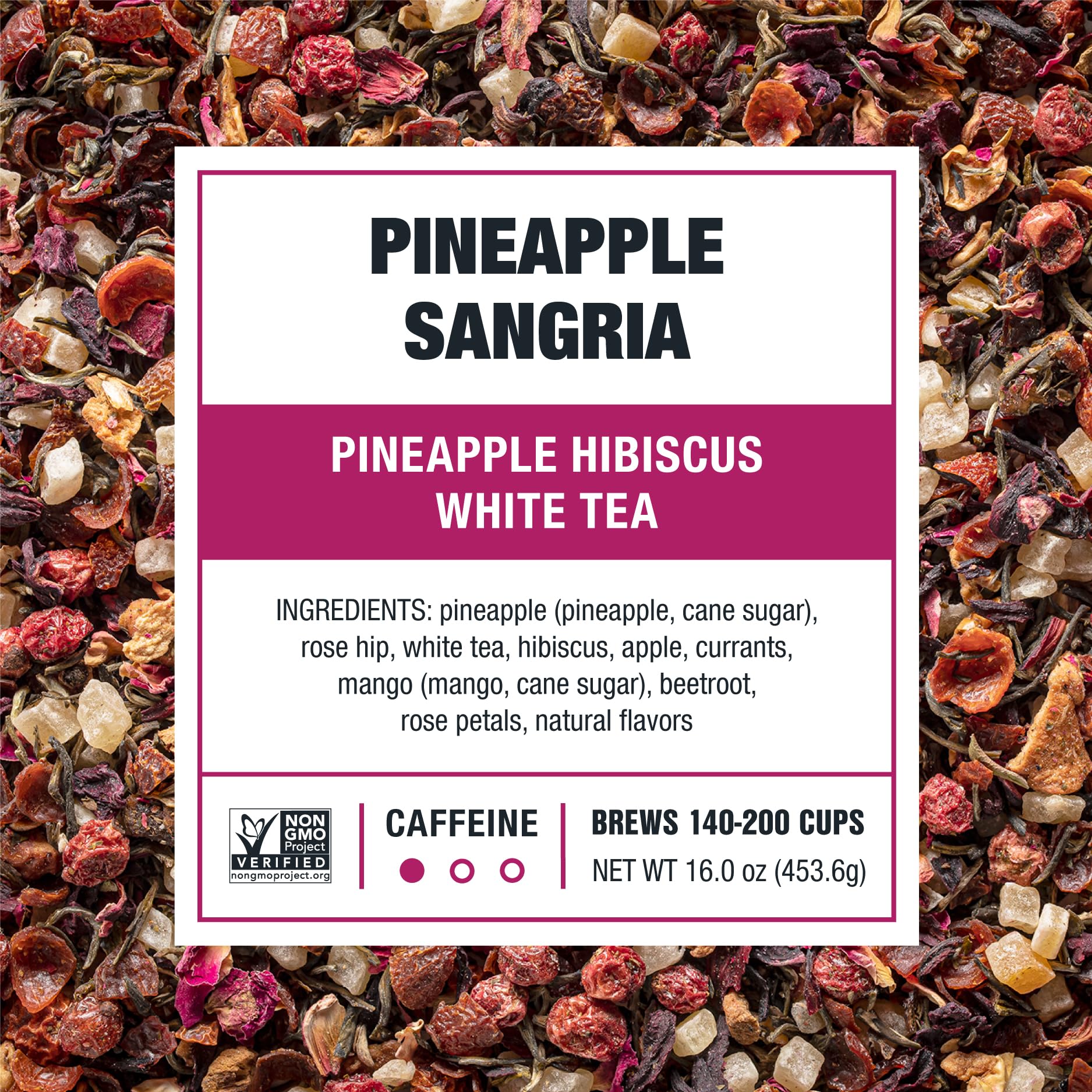 Tiesta Tea Pineapple Sangria Loose Leaf Tea - Premium Pineapple Hibiscus White Tea Blend | Low Caffeine Fruit Tea for Hot or Iced | Resealable 16 oz Bulk Pouch (Makes 200 Cups) | Perfect for Summer Parties, Relaxation & Gift Giving