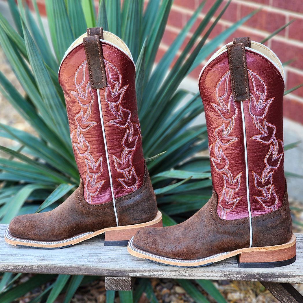 Anderson Bean Women's Waxy Kudu Leather Cowboy Boots - Comfortable Western Riding Boots for Country Dancing & Outdoor Adventures