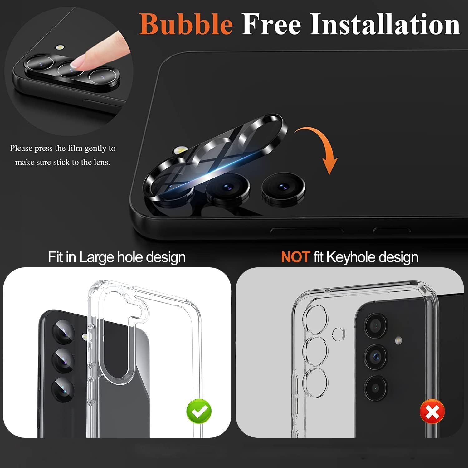 5-in-1 Bundle: 2 Pack Tempered Glass Screen Protector + Lens Protector for Samsung Galaxy S24 5G with Ultra Slim Clear Case | 9H Hardness, Shockproof, Case-Friendly | Perfect for Everyday Protection & Outdoor Activities