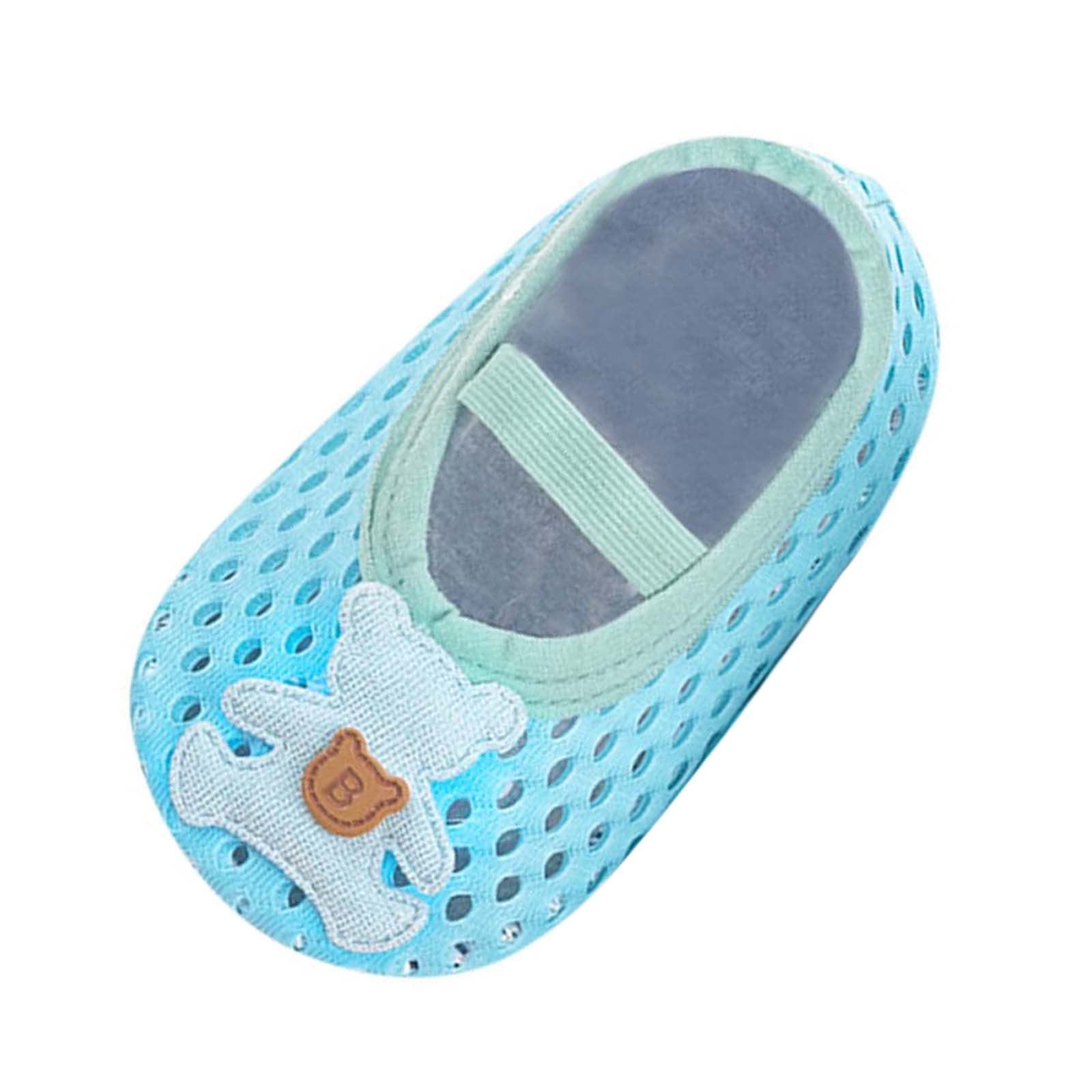 Kids Water Shoes for Toddlers - Lightweight Non-Slip Quick Dry Swim Shoes with Cartoon Design | Barefoot Beach & Pool Aqua Socks for Boys & Girls (Sky Blue, 12-15 Months) | Perfect for Beach, Pool, Water Parks & Summer Activities