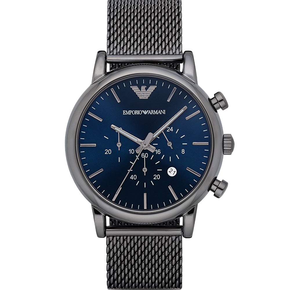 Emporio Armani AR1979 Men's Chronograph Watch - Luxury Stainless Steel Timepiece for Business, Formal & Casual Wear