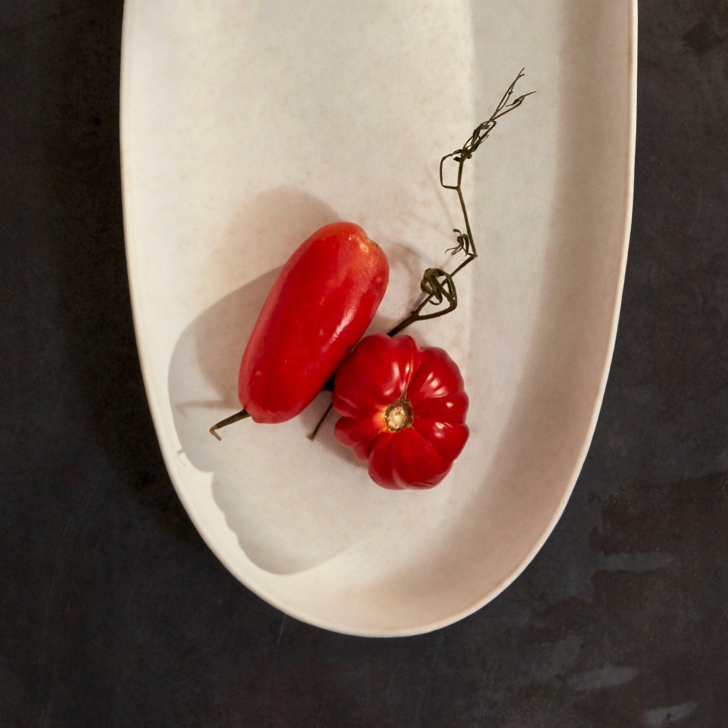 Terra Oval Platter - Handcrafted Stone Serving Dish for Cheese, Charcuterie & Appetizers | Elegant Entertaining & Home Decor