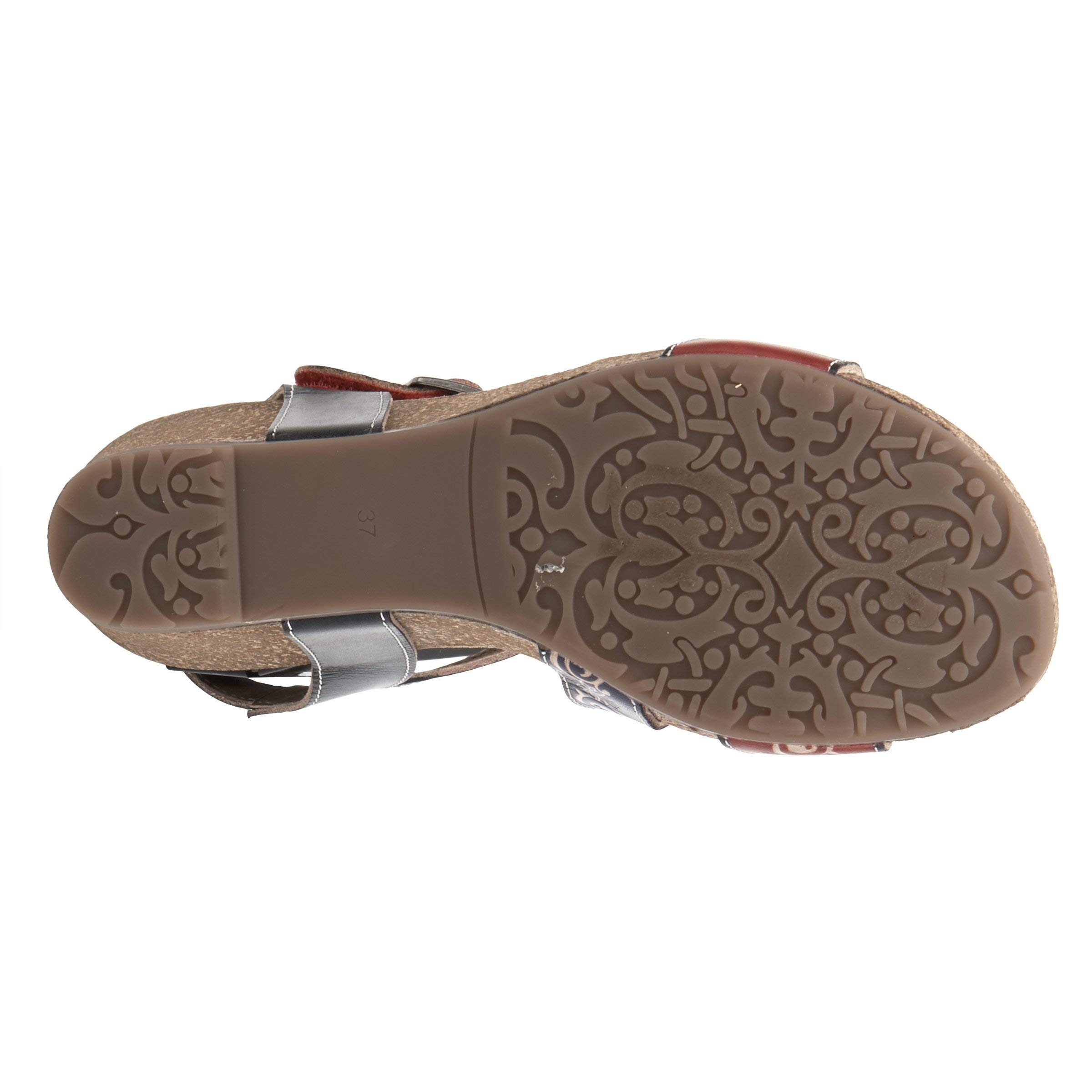 Spring Step L'Artiste Women's Tanja Comfortable Leather Sandals with Arch Support | Casual Summer Shoes for Walking, Beach & Outdoor Activities