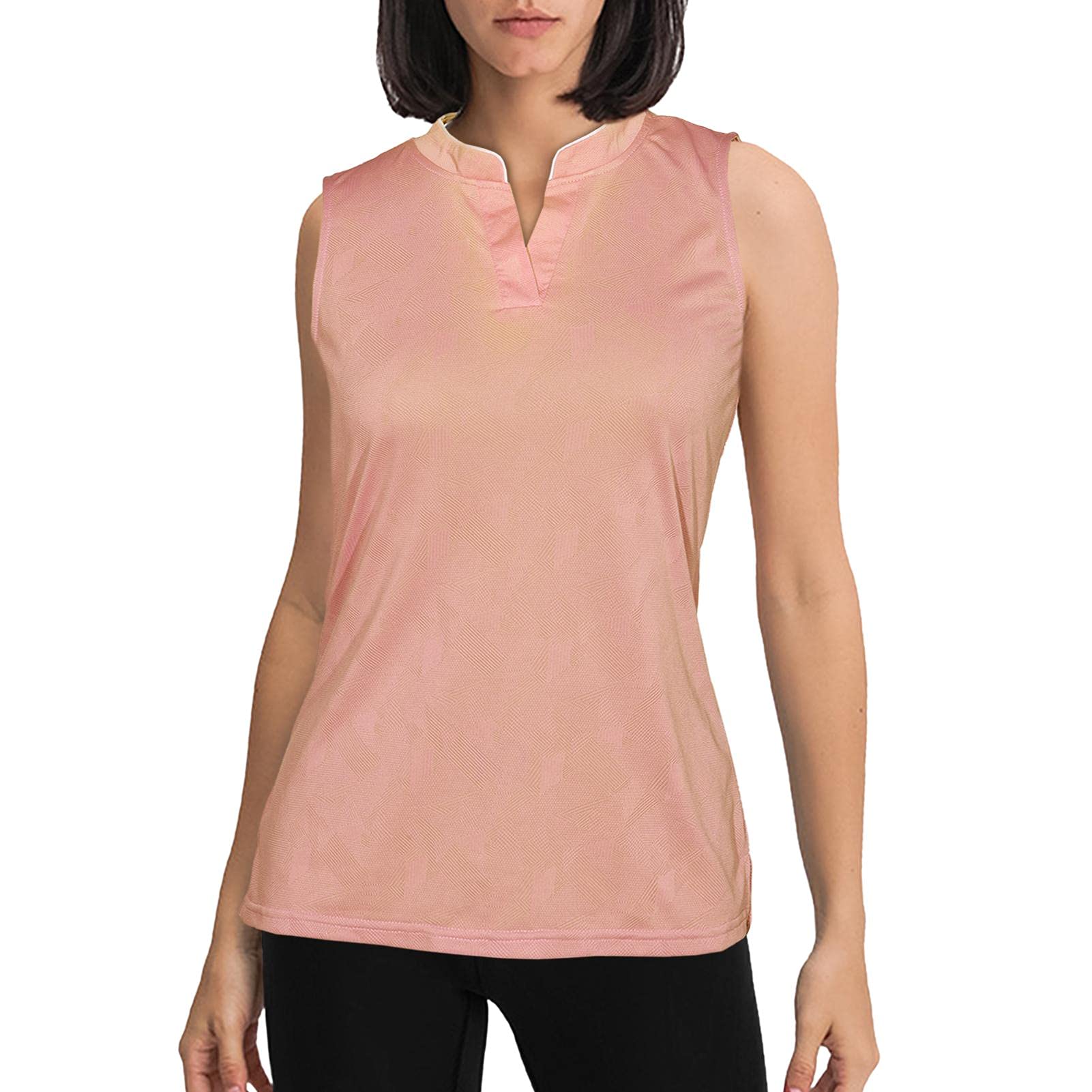 Women's Sleeveless Running Yoga Polo Shirt - Breathable Lightweight Quick Dry Workout Top for Women - Perfect for Gym, Yoga, Jogging & Outdoor Activities