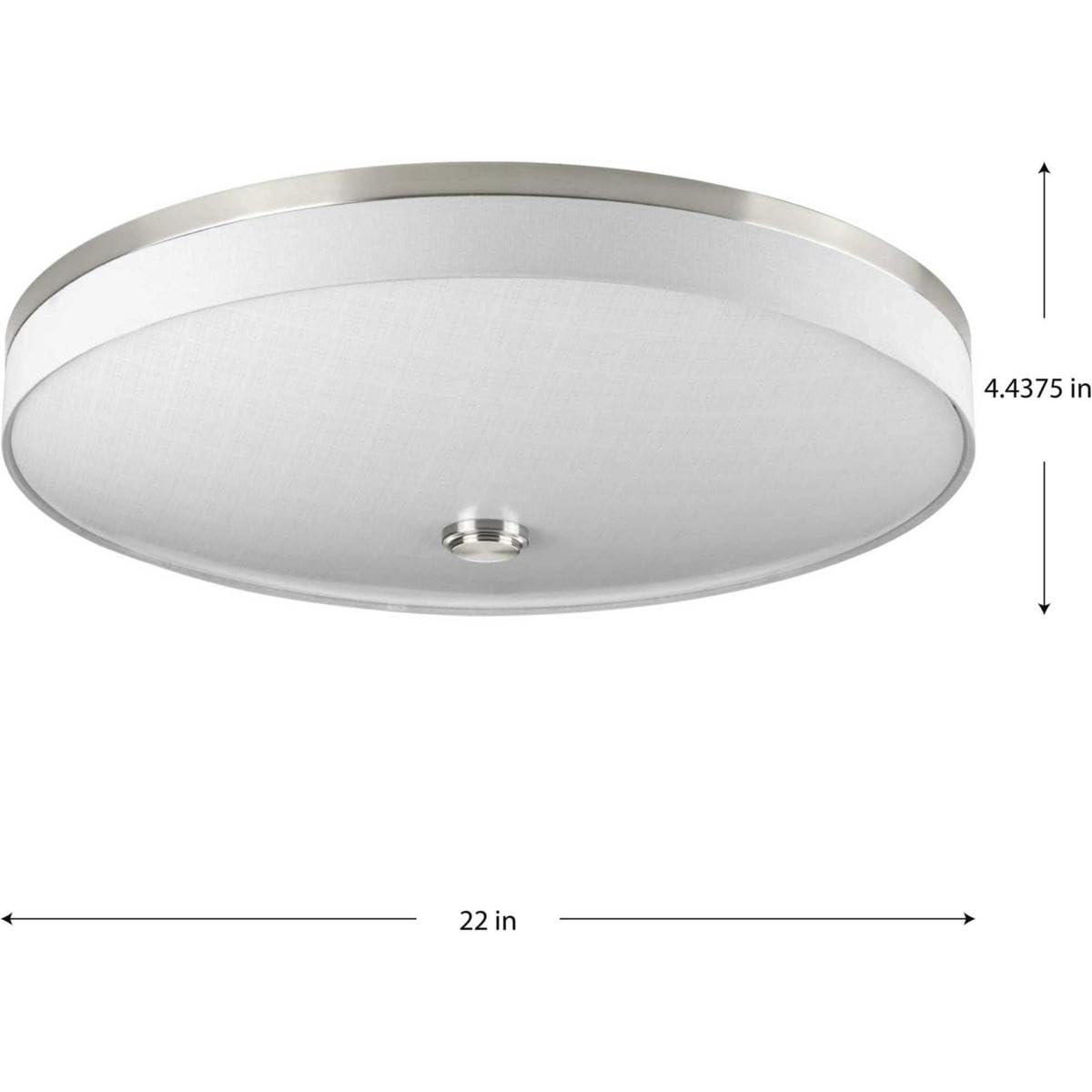 Progress Lighting P3612-0930K9 Weaver LED Flush Mount Ceiling Light Fixture, Nickel Finish - Modern Lighting for Bedroom, Hallway & Closet