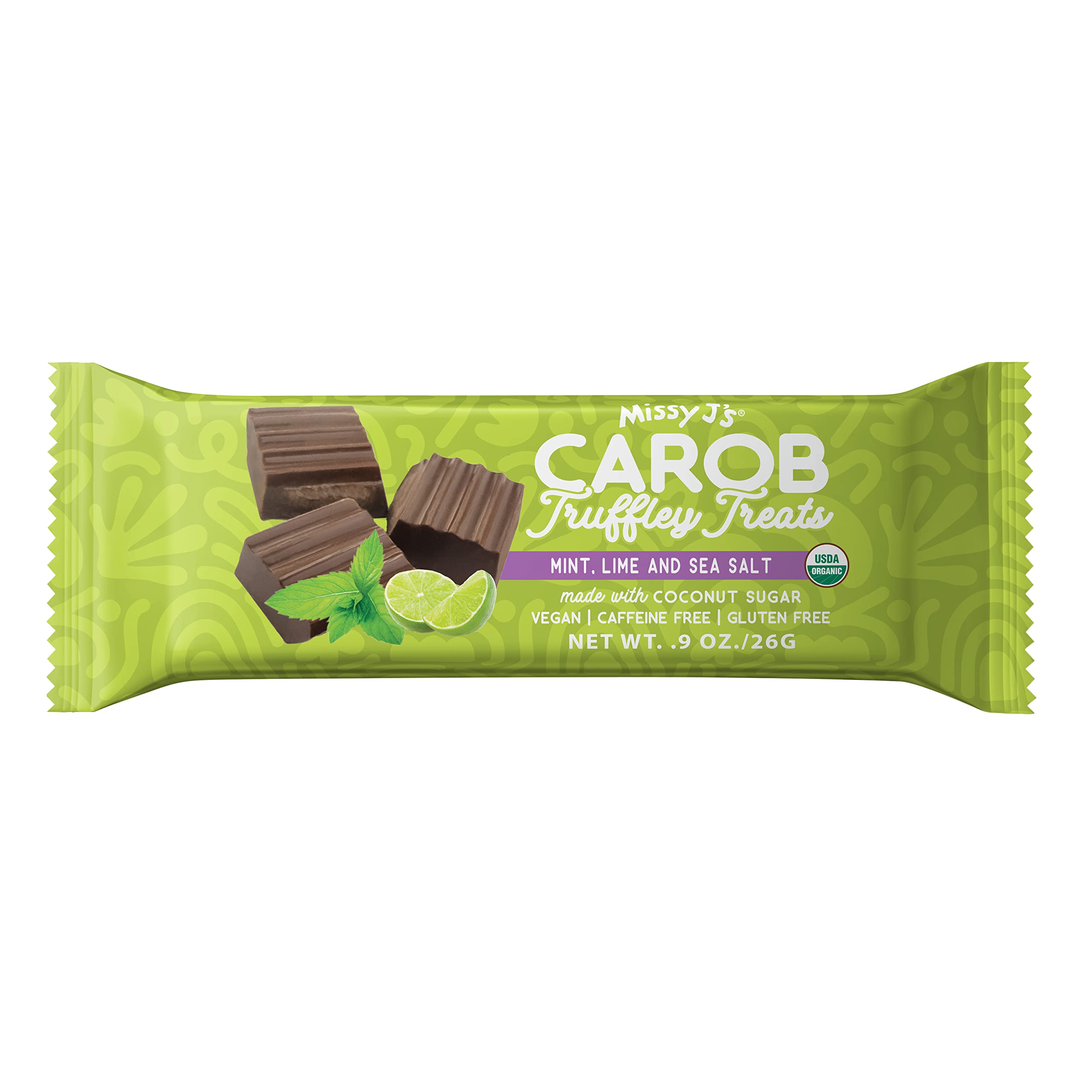Missy J's Carob Mint Lovers Sampler Pack - 11 Vegan Gluten-Free Snacks, Healthy Chocolate Alternative, Dairy-Free Treats for Weight Loss & Keto Diet | Perfect for Office Snacks, Gift Baskets & Afternoon Tea